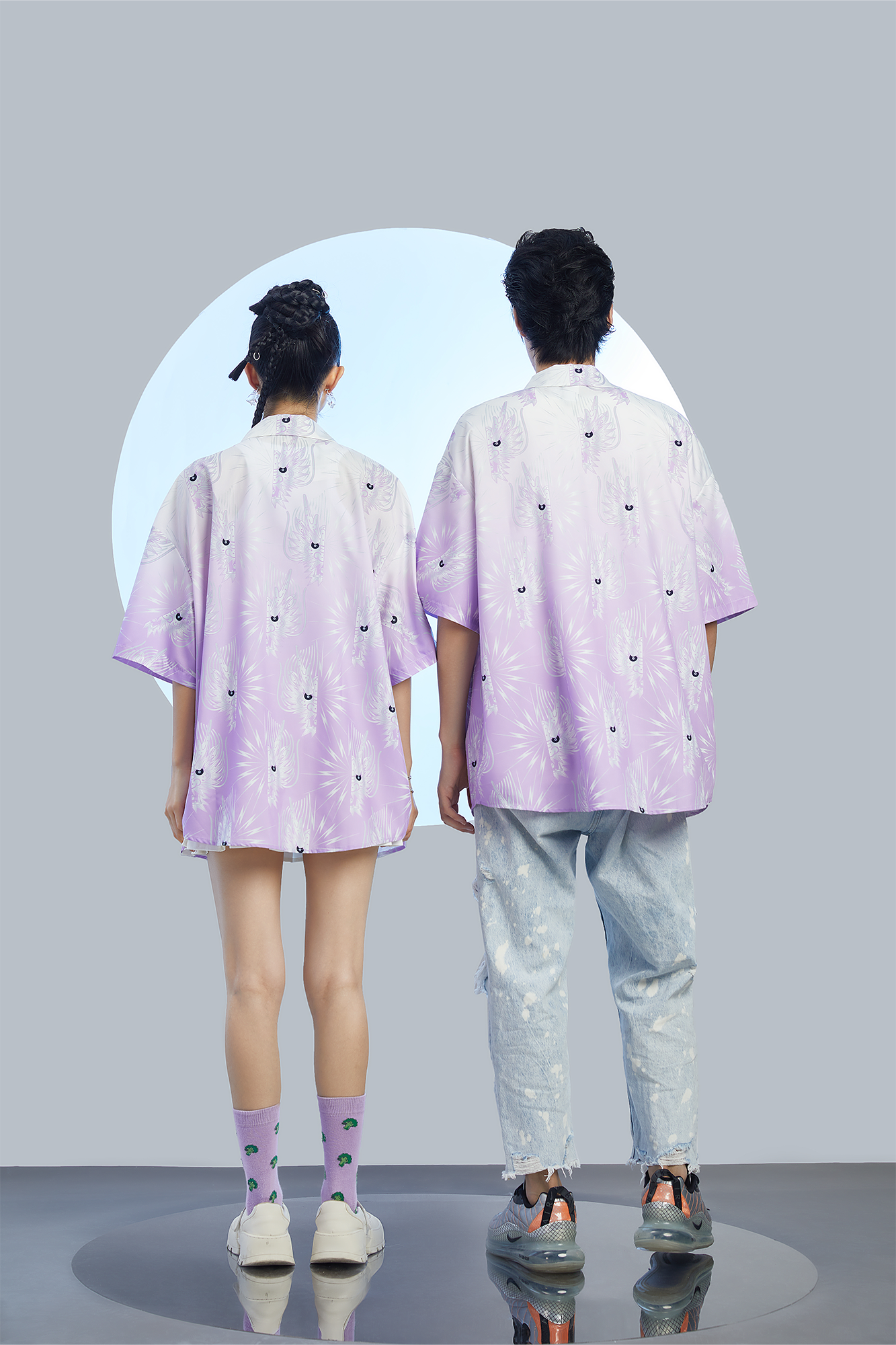 MASH UP ASIA Dragon Jacquard Half Shirt, premium urban and streetwear designers apparel on PROJECTISR.com, MASH UP ASIA