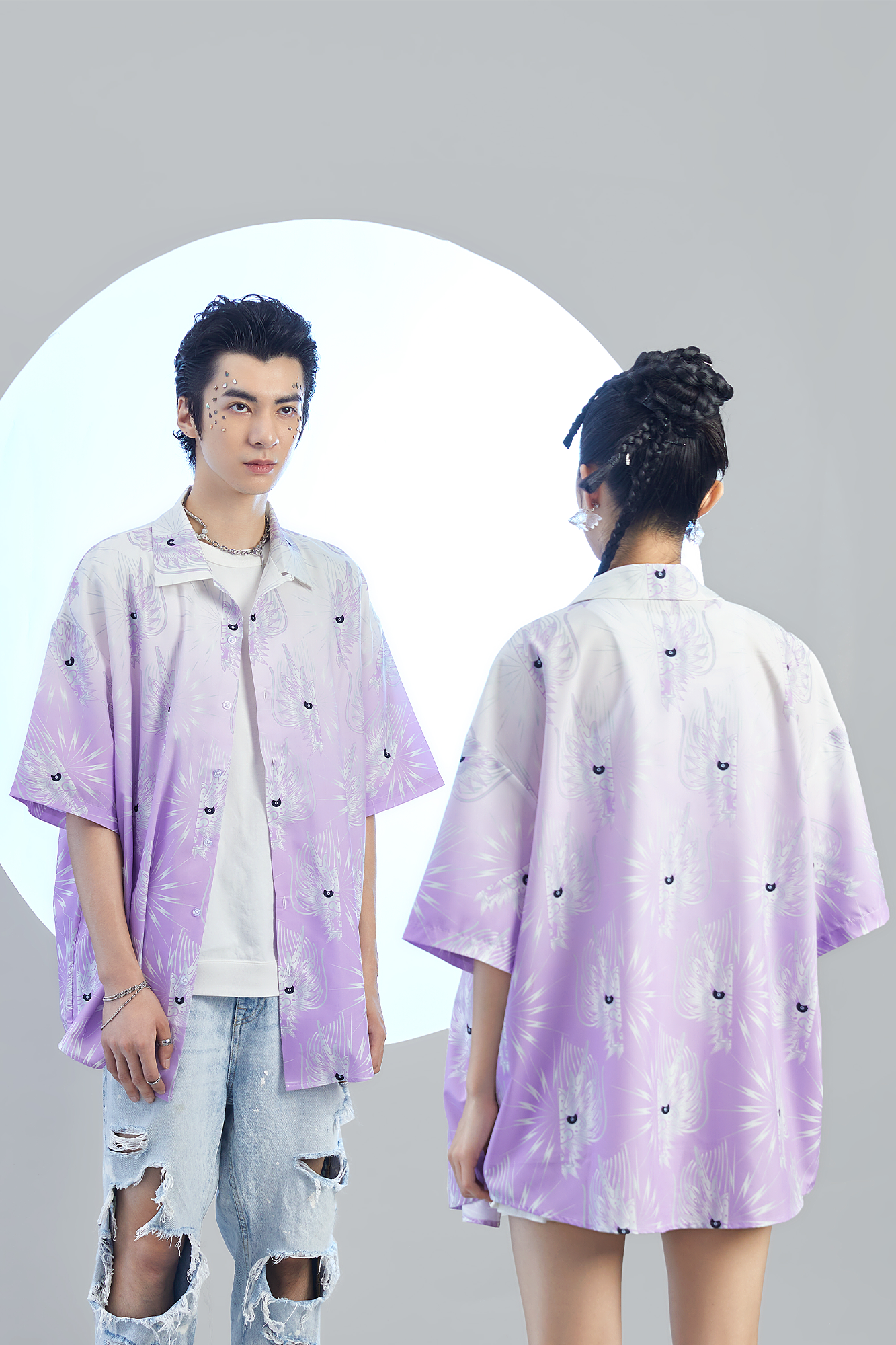 MASH UP ASIA Dragon Jacquard Half Shirt, premium urban and streetwear designers apparel on PROJECTISR.com, MASH UP ASIA