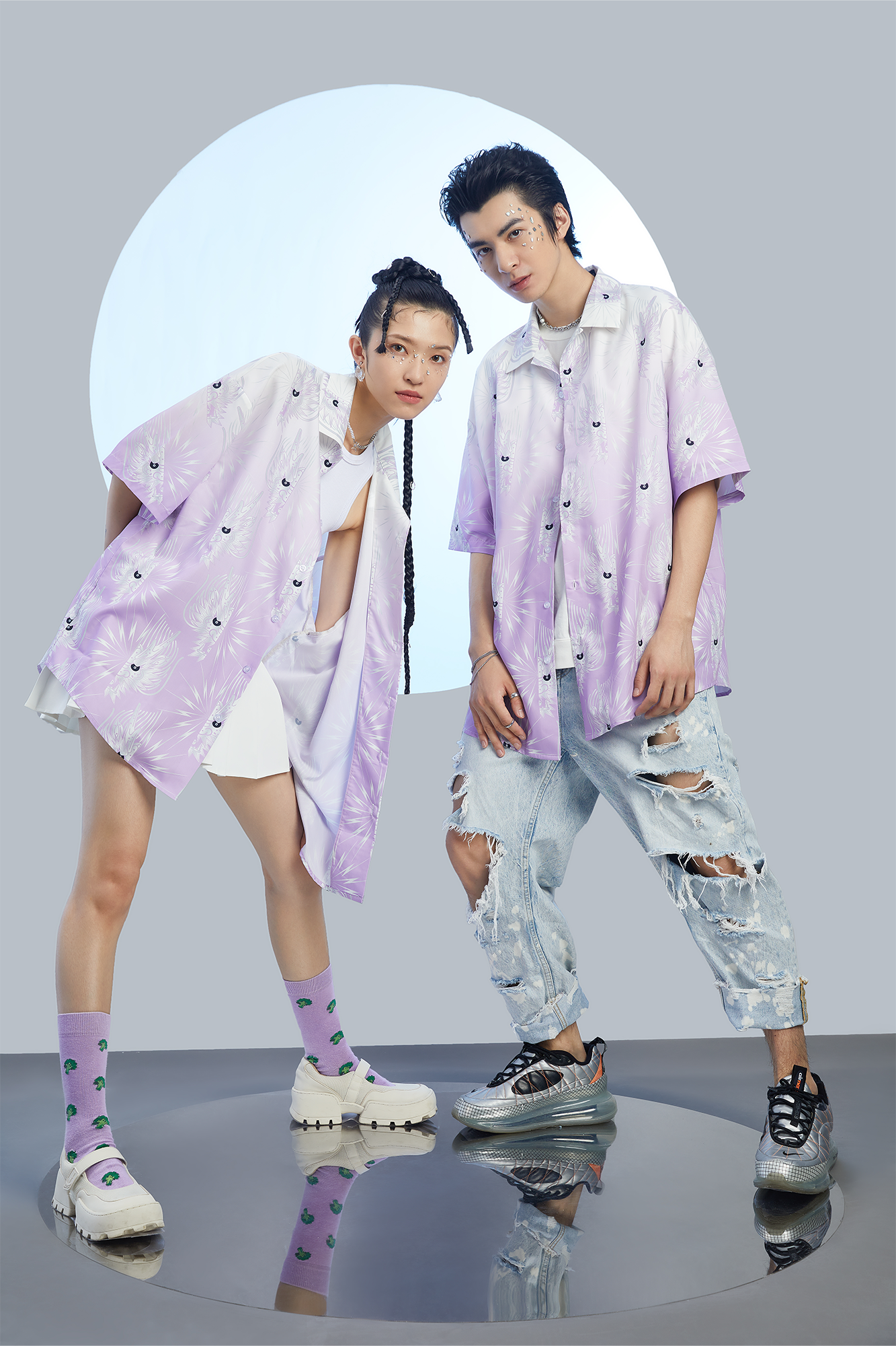 MASH UP ASIA Dragon Jacquard Half Shirt, premium urban and streetwear designers apparel on PROJECTISR.com, MASH UP ASIA