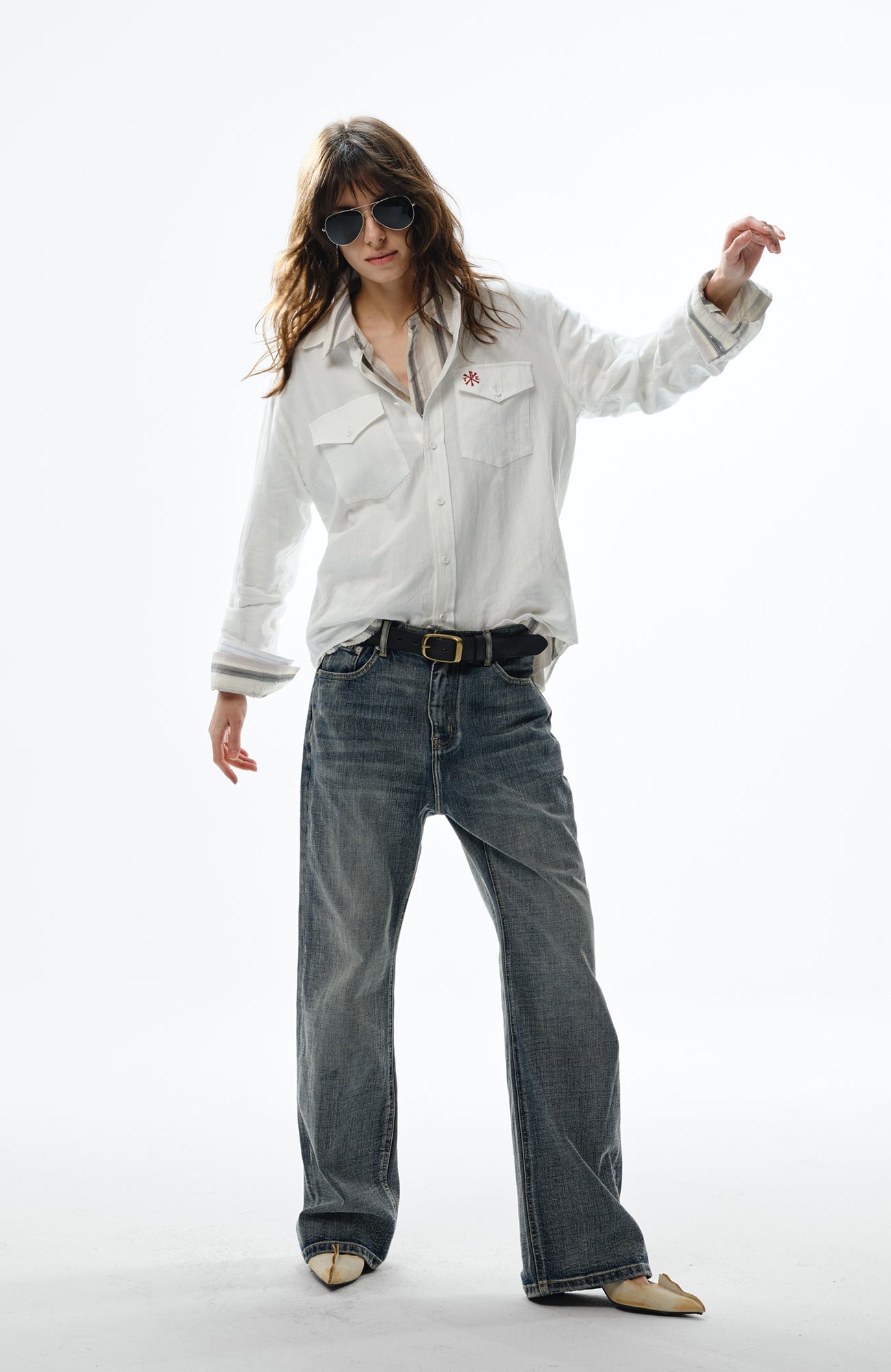 TRECLUB Retro Embroidered Solid Shirt, premium urban and streetwear designers apparel on PROJECTISR.com, TRECLUB