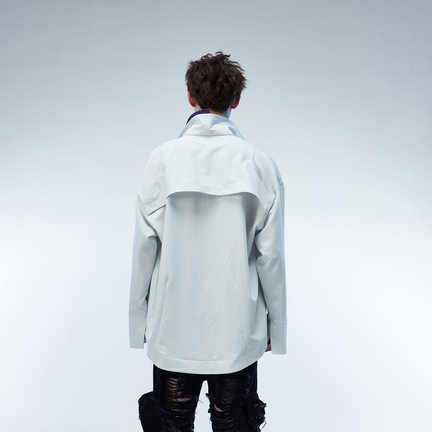 WHISTLEHUNTER Modern Caped Oversized Shirt, premium urban and streetwear designers apparel on PROJECTISR.com, WHISTLEHUNTER
