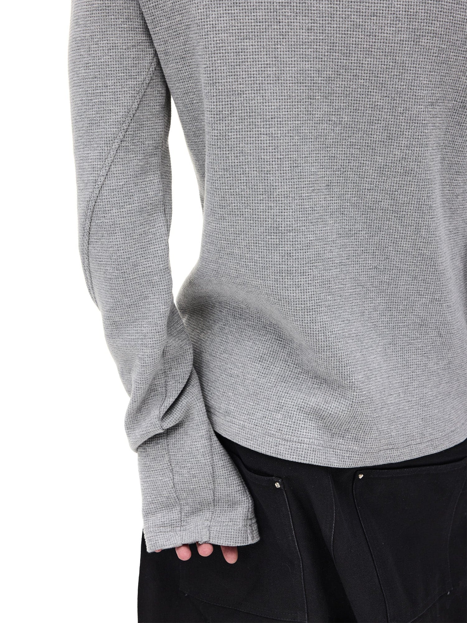 WHISTLEHUNTER Waffle-Knit Snap Henley Long-Sleeve Tee, premium urban and streetwear designers apparel on PROJECTISR.com, WHISTLEHUNTER