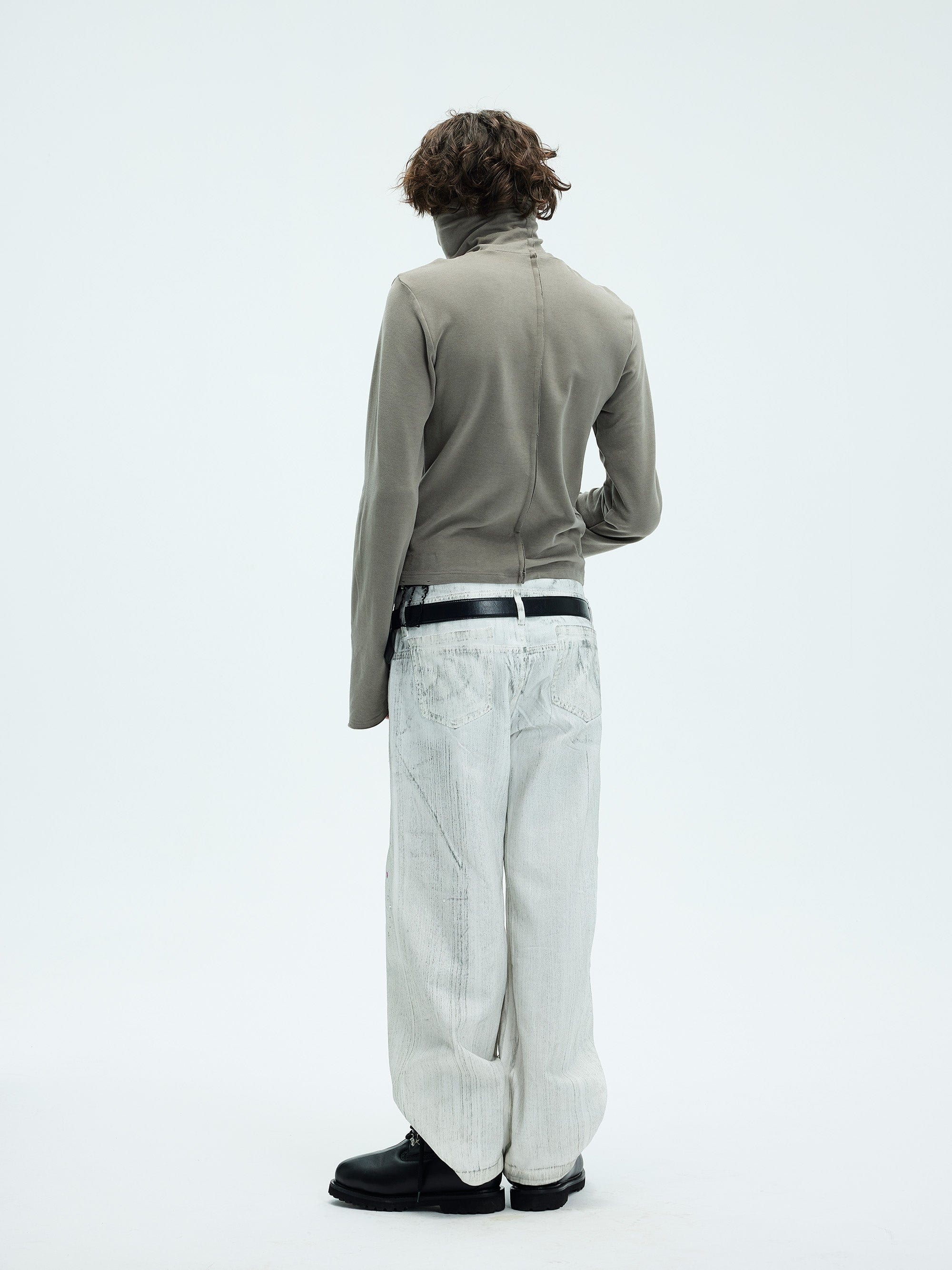 WHISTLEHUNTER Spliced Gems Painted Jeans White, premium urban and streetwear designers apparel on PROJECTISR.com, WHISTLEHUNTER