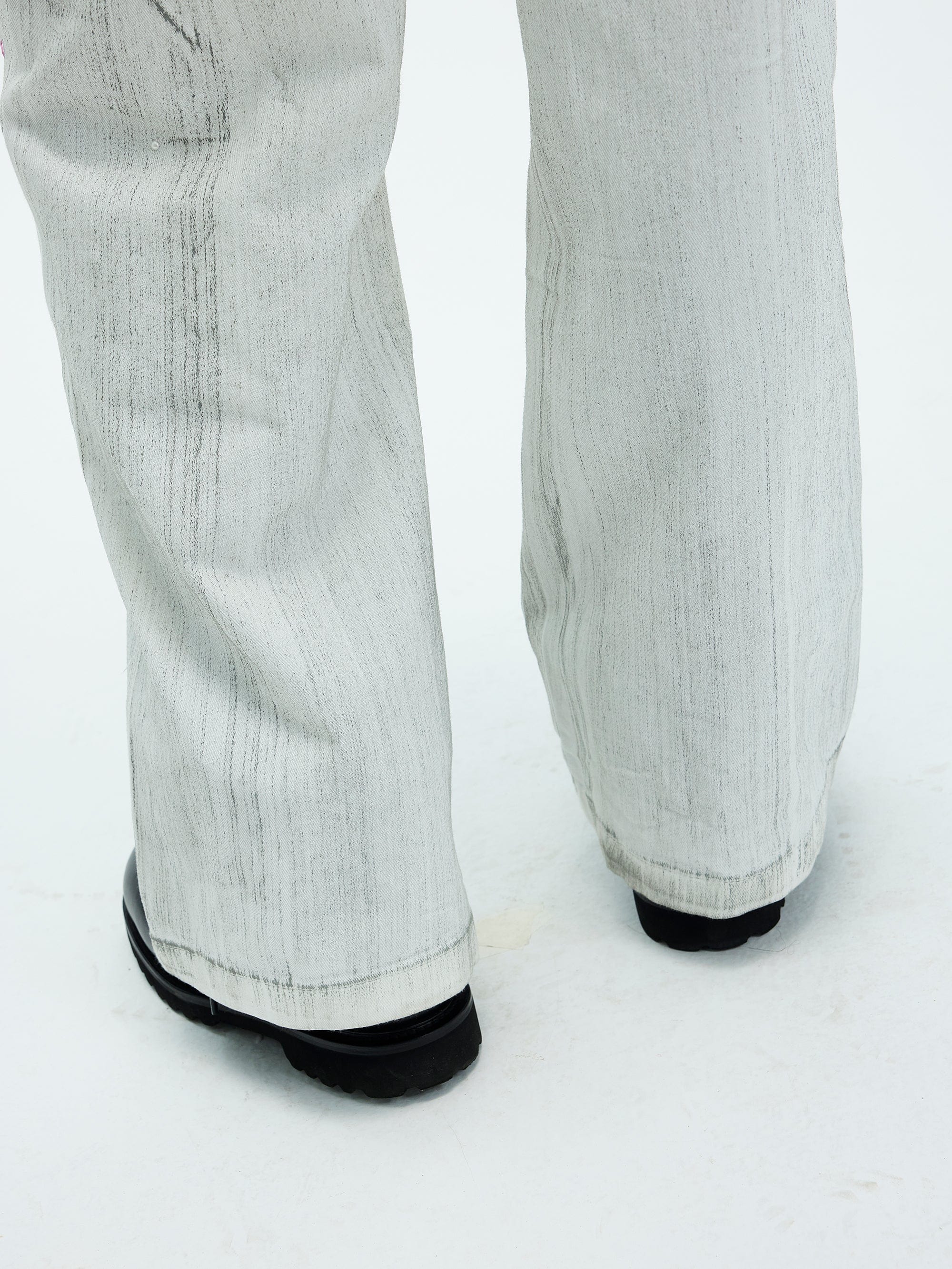 WHISTLEHUNTER Spliced Gems Painted Jeans White, premium urban and streetwear designers apparel on PROJECTISR.com, WHISTLEHUNTER