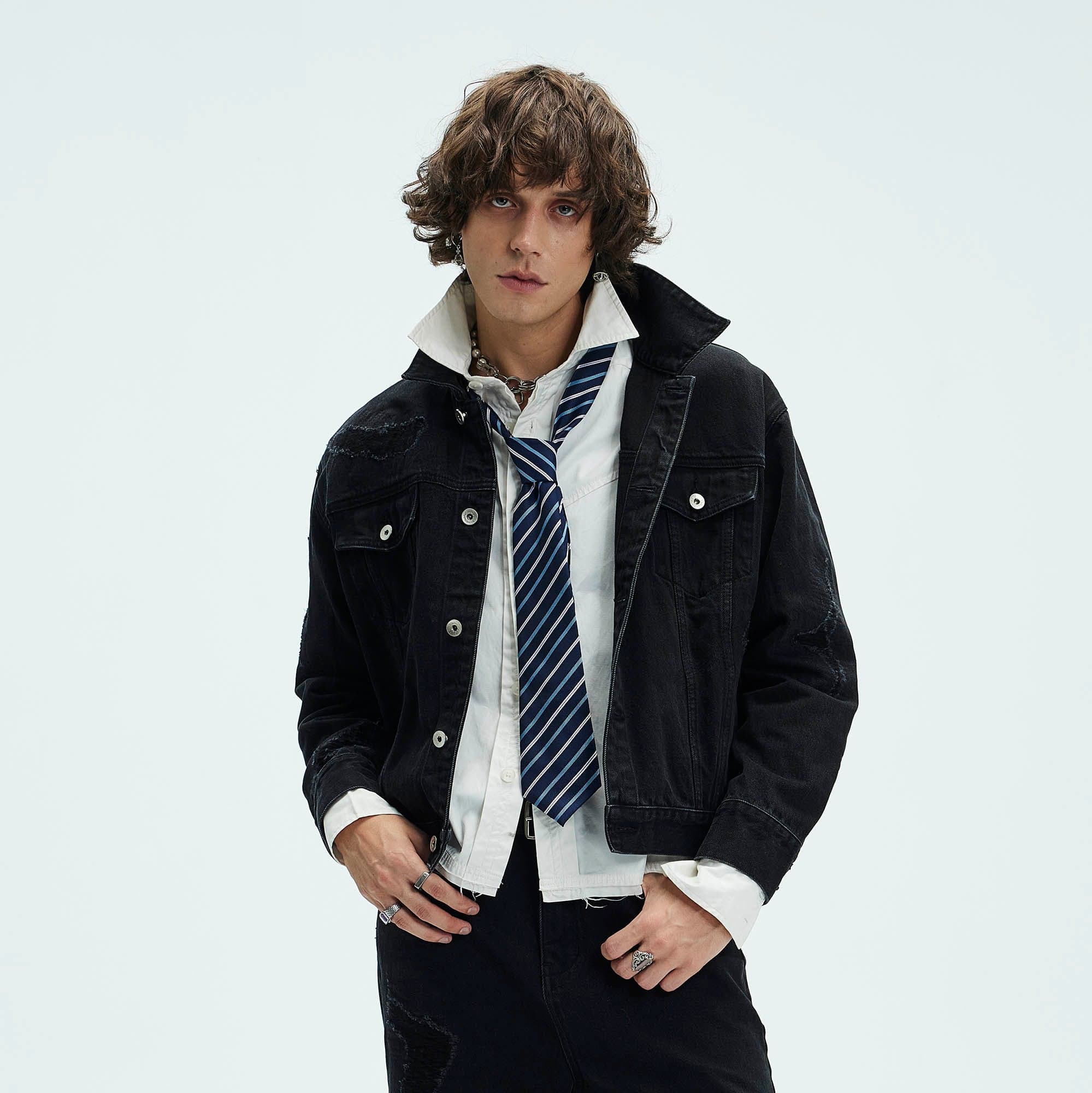 WHISTLEHUNTER Classic Distressed Ripped Denim Jacket, premium urban and streetwear designers apparel on PROJECTISR.com, WHISTLEHUNTER