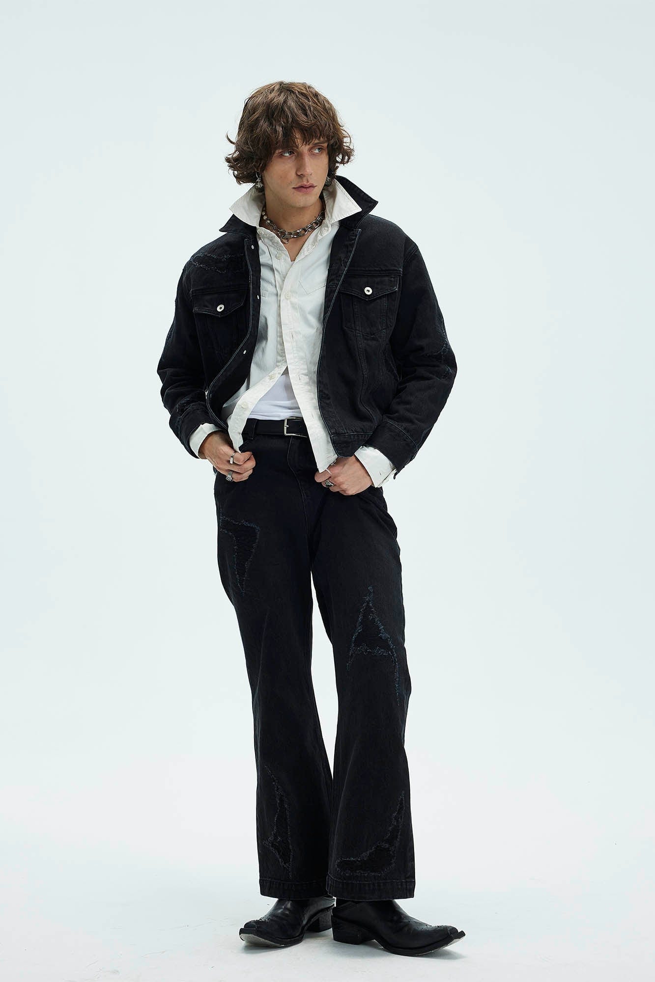 WHISTLEHUNTER Classic Distressed Ripped Denim Jacket, premium urban and streetwear designers apparel on PROJECTISR.com, WHISTLEHUNTER