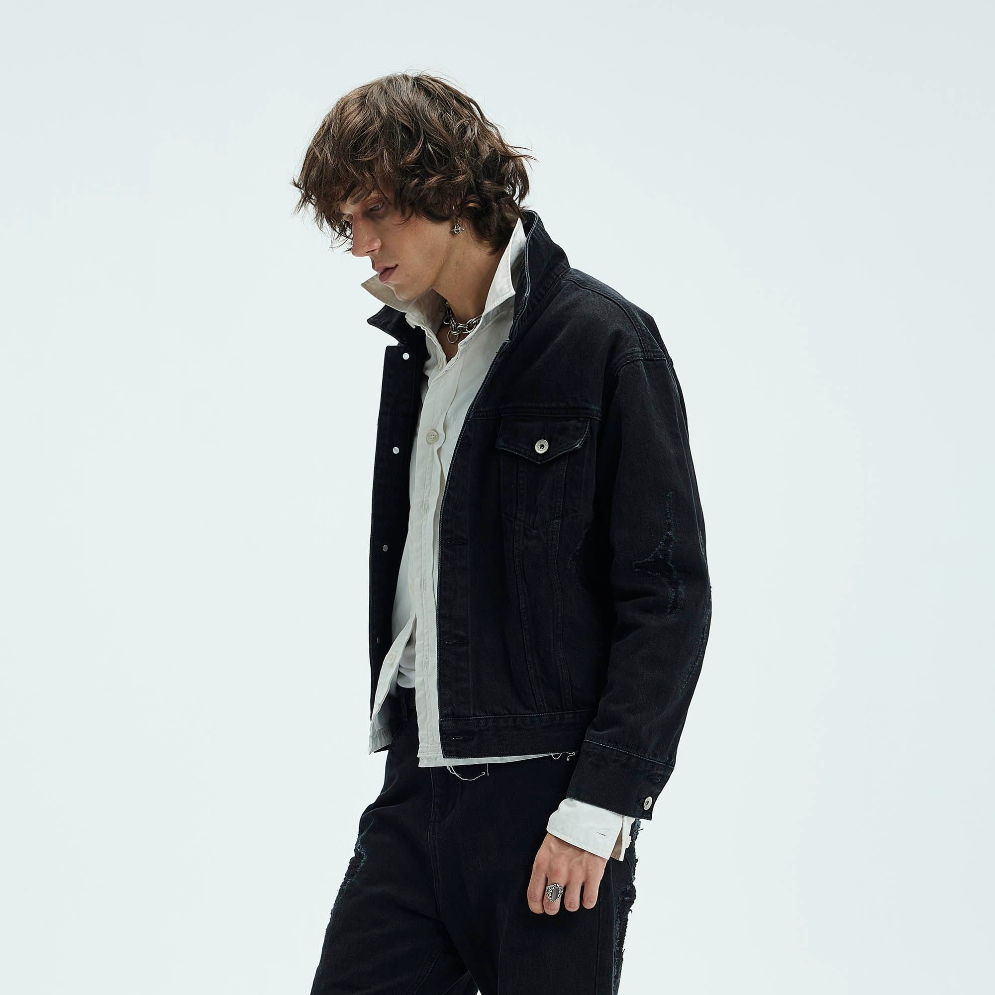 WHISTLEHUNTER Classic Distressed Ripped Denim Jacket, premium urban and streetwear designers apparel on PROJECTISR.com, WHISTLEHUNTER