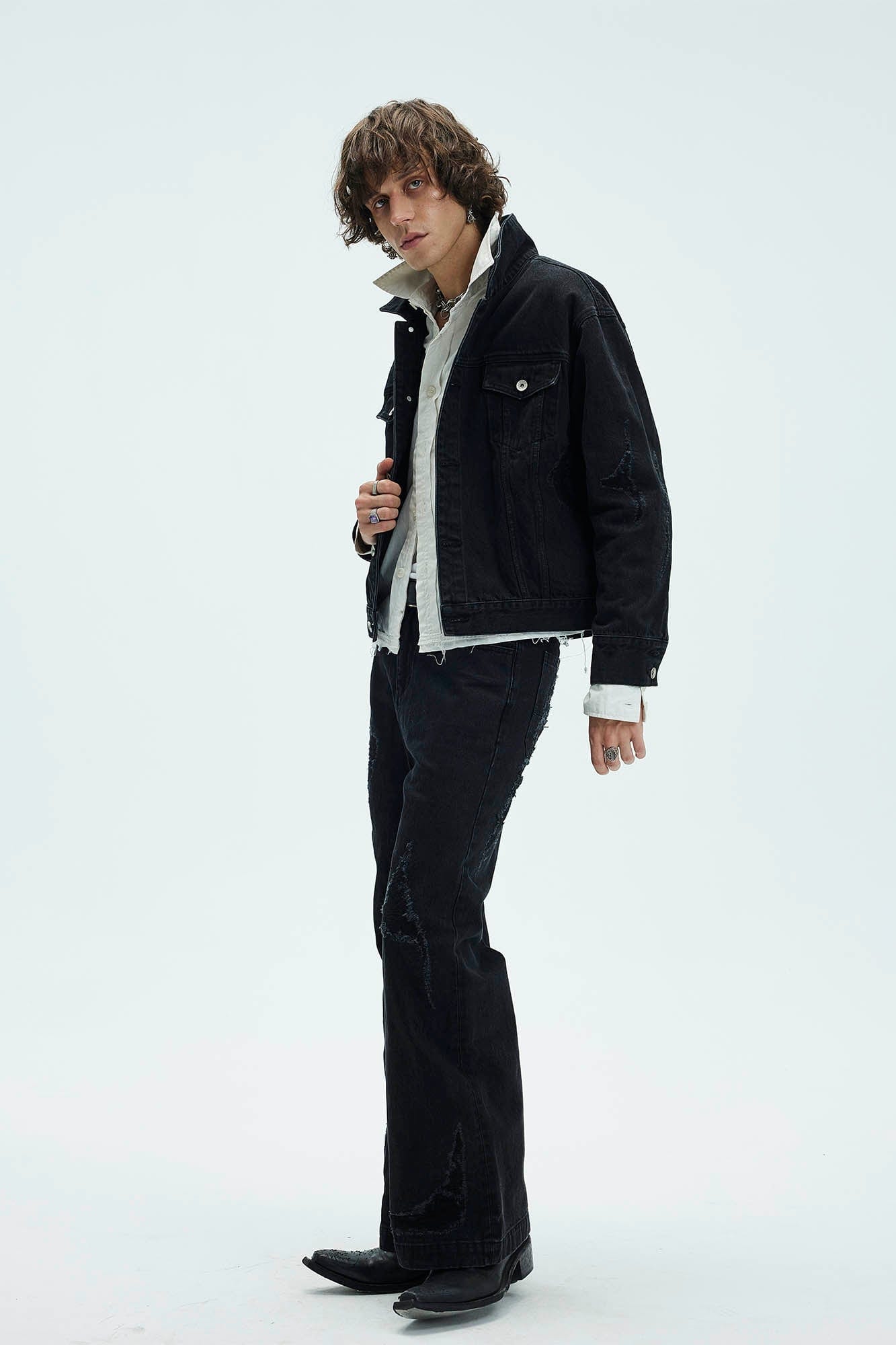 WHISTLEHUNTER Classic Distressed Ripped Denim Jacket, premium urban and streetwear designers apparel on PROJECTISR.com, WHISTLEHUNTER