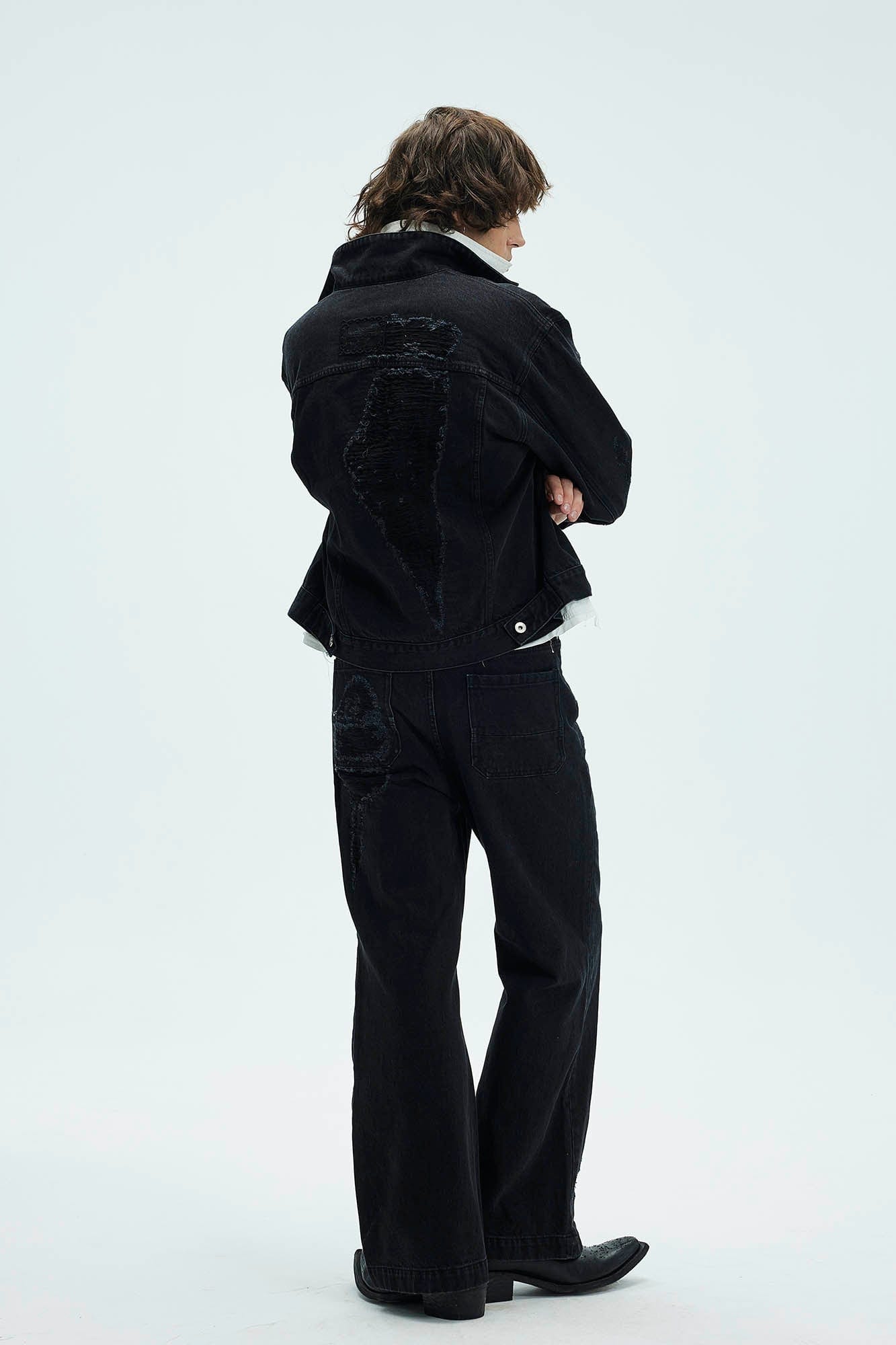 WHISTLEHUNTER Classic Distressed Ripped Denim Jacket, premium urban and streetwear designers apparel on PROJECTISR.com, WHISTLEHUNTER