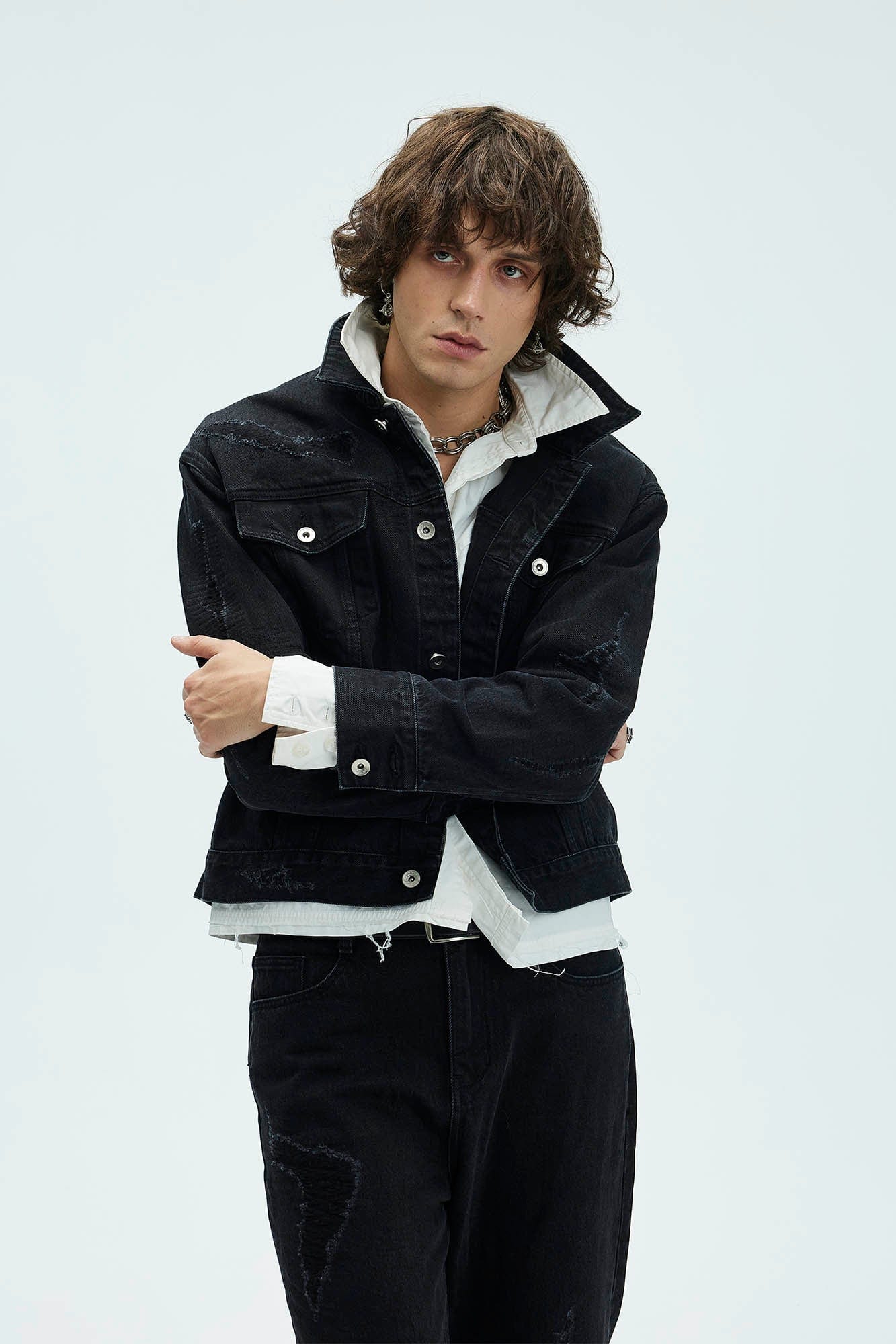 WHISTLEHUNTER Classic Distressed Ripped Denim Jacket, premium urban and streetwear designers apparel on PROJECTISR.com, WHISTLEHUNTER