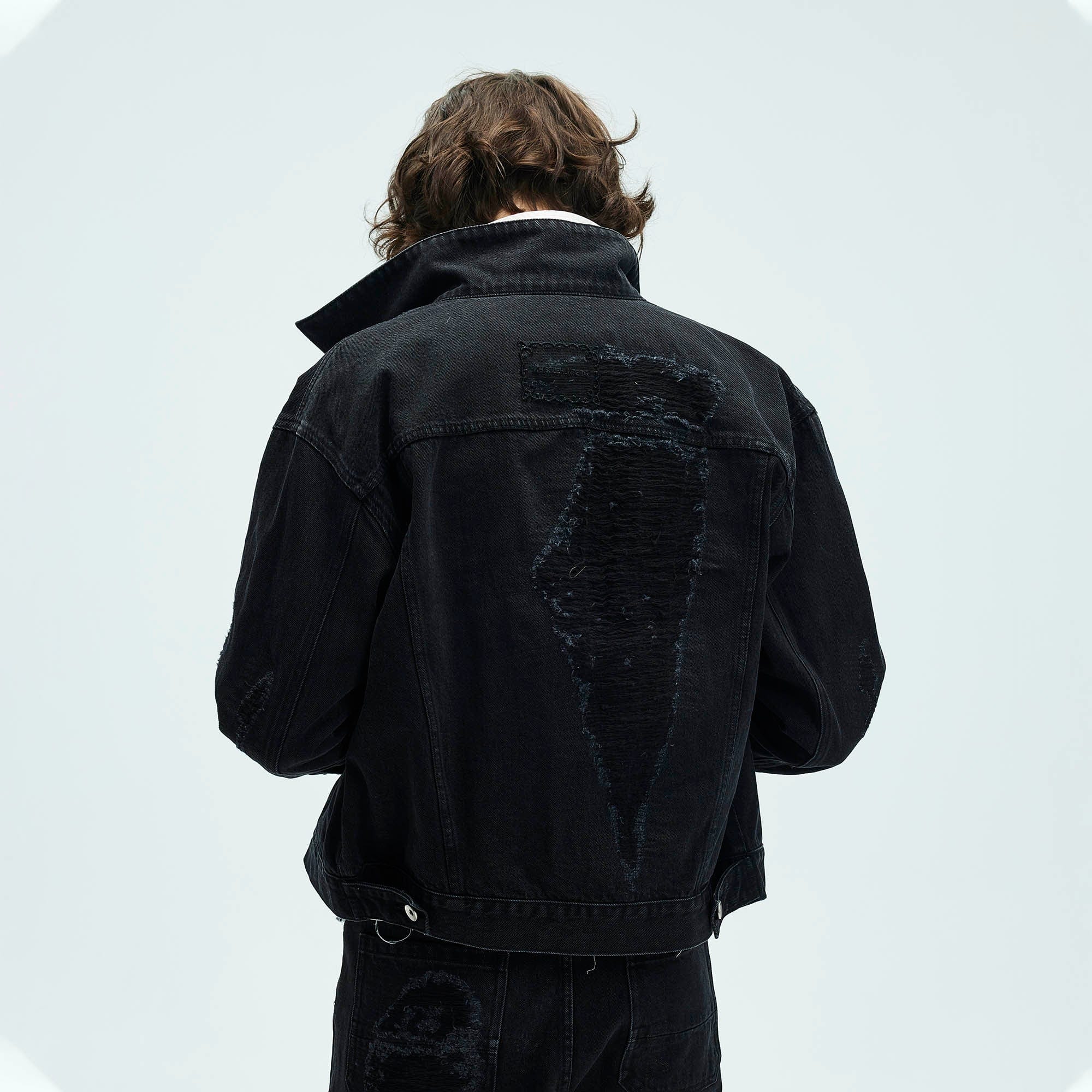 WHISTLEHUNTER Classic Distressed Ripped Denim Jacket, premium urban and streetwear designers apparel on PROJECTISR.com, WHISTLEHUNTER