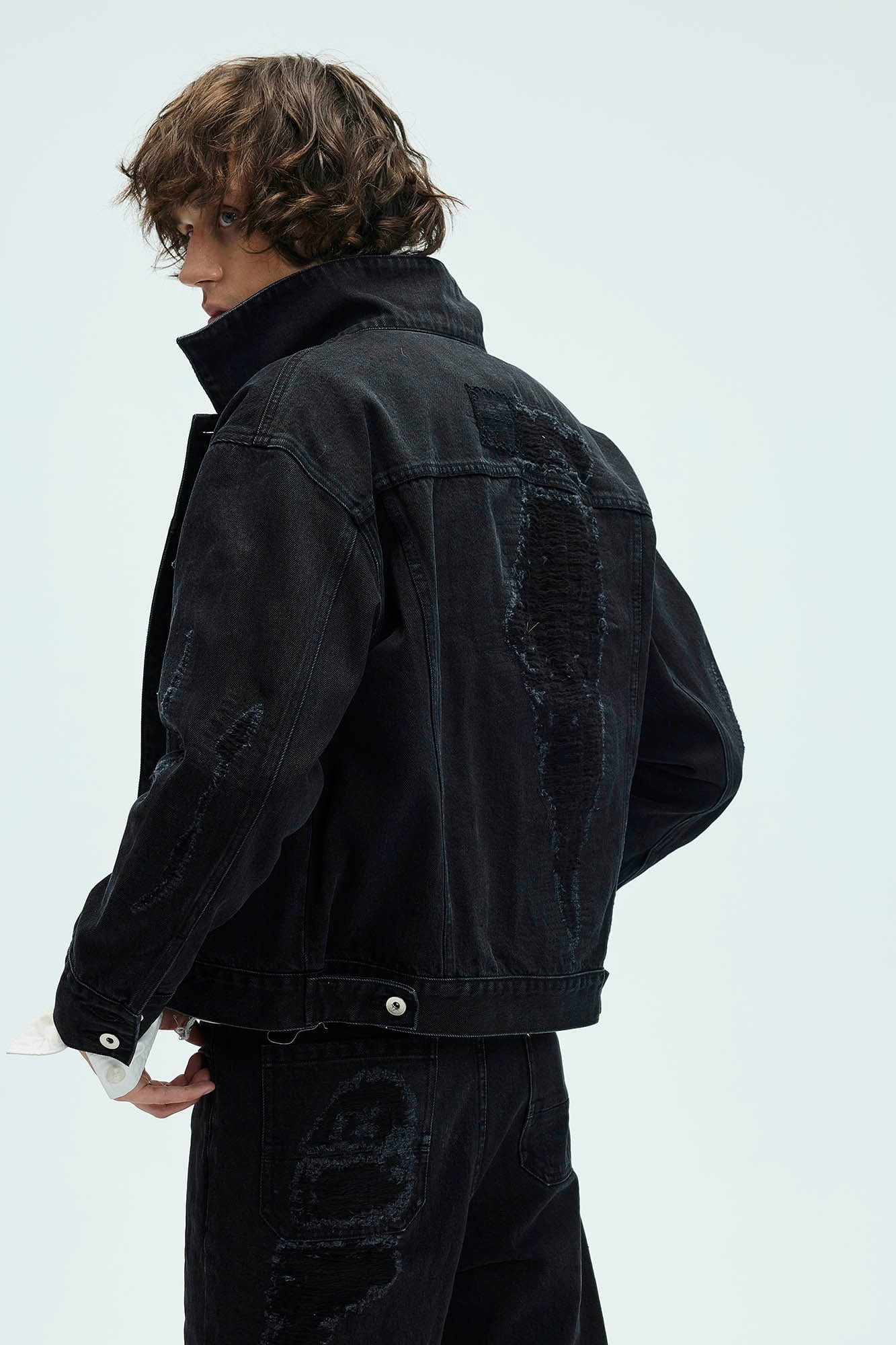 WHISTLEHUNTER Classic Distressed Ripped Denim Jacket, premium urban and streetwear designers apparel on PROJECTISR.com, WHISTLEHUNTER