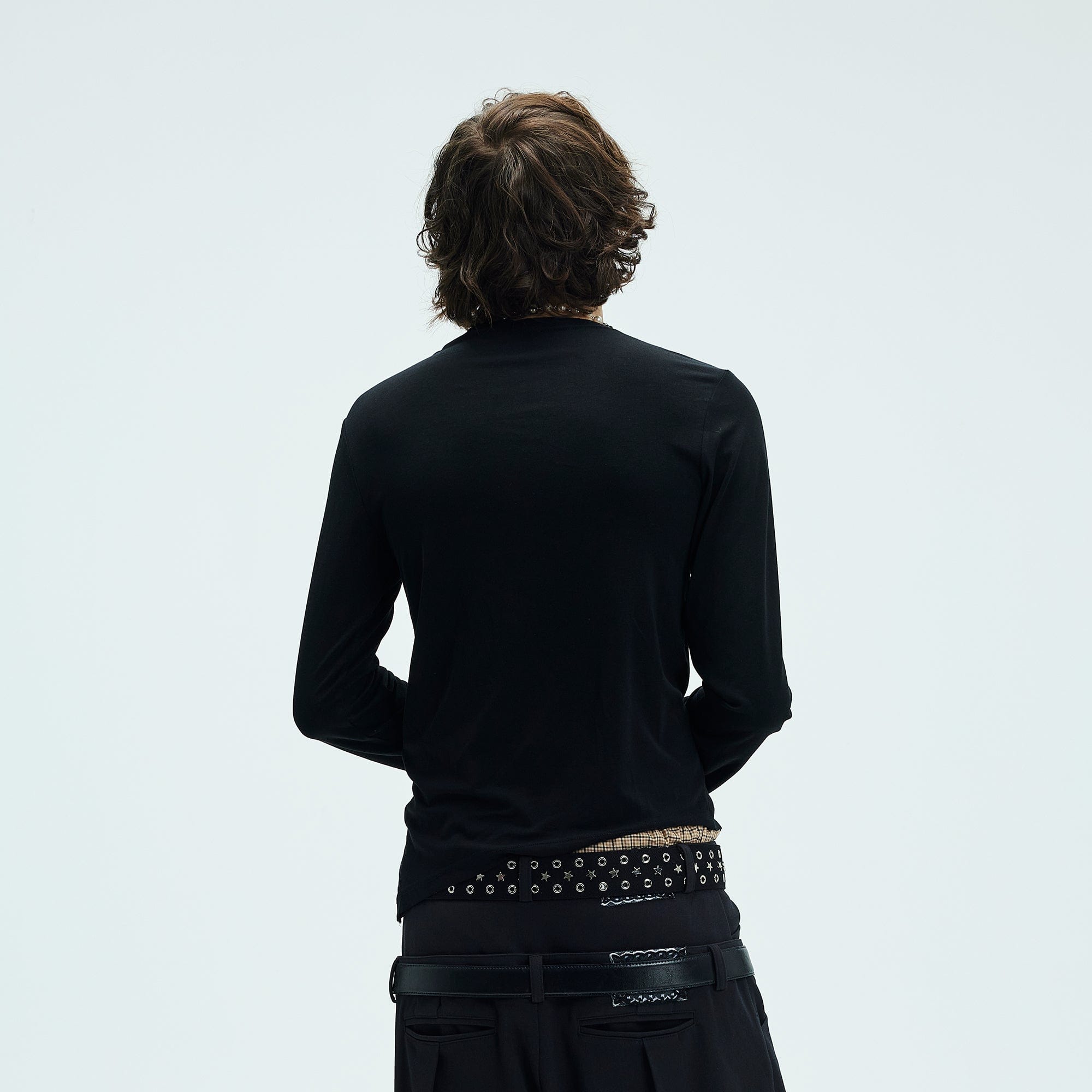 WHISTLEHUNTER Asymmetric Slim Long-Sleeve T-Shirt, premium urban and streetwear designers apparel on PROJECTISR.com, WHISTLEHUNTER