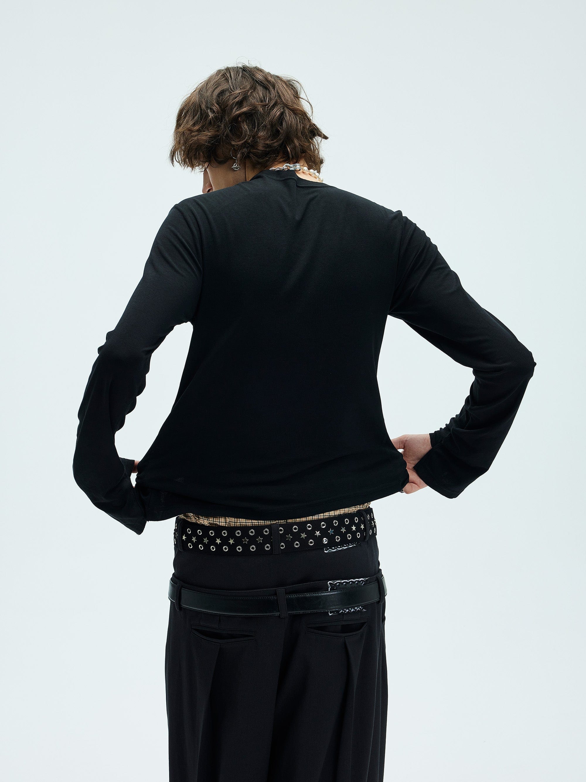 WHISTLEHUNTER Asymmetric Slim Long-Sleeve T-Shirt, premium urban and streetwear designers apparel on PROJECTISR.com, WHISTLEHUNTER