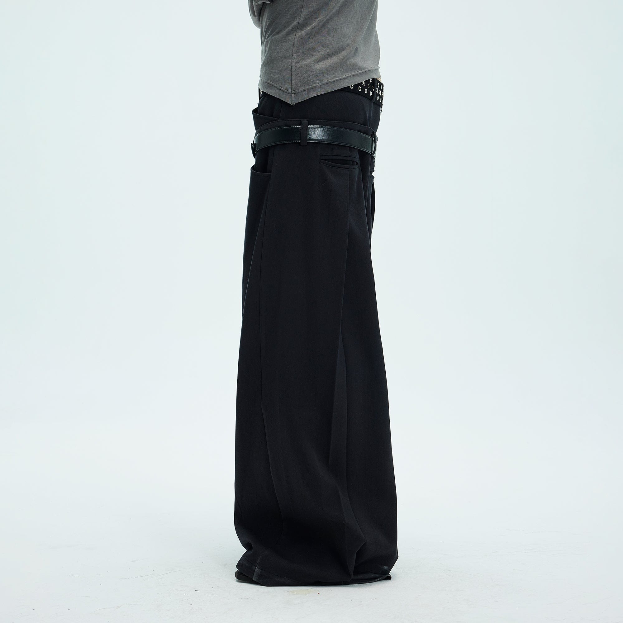 WHISTLEHUNTER Double-Waist Pleated Trousers, premium urban and streetwear designers apparel on PROJECTISR.com, WHISTLEHUNTER