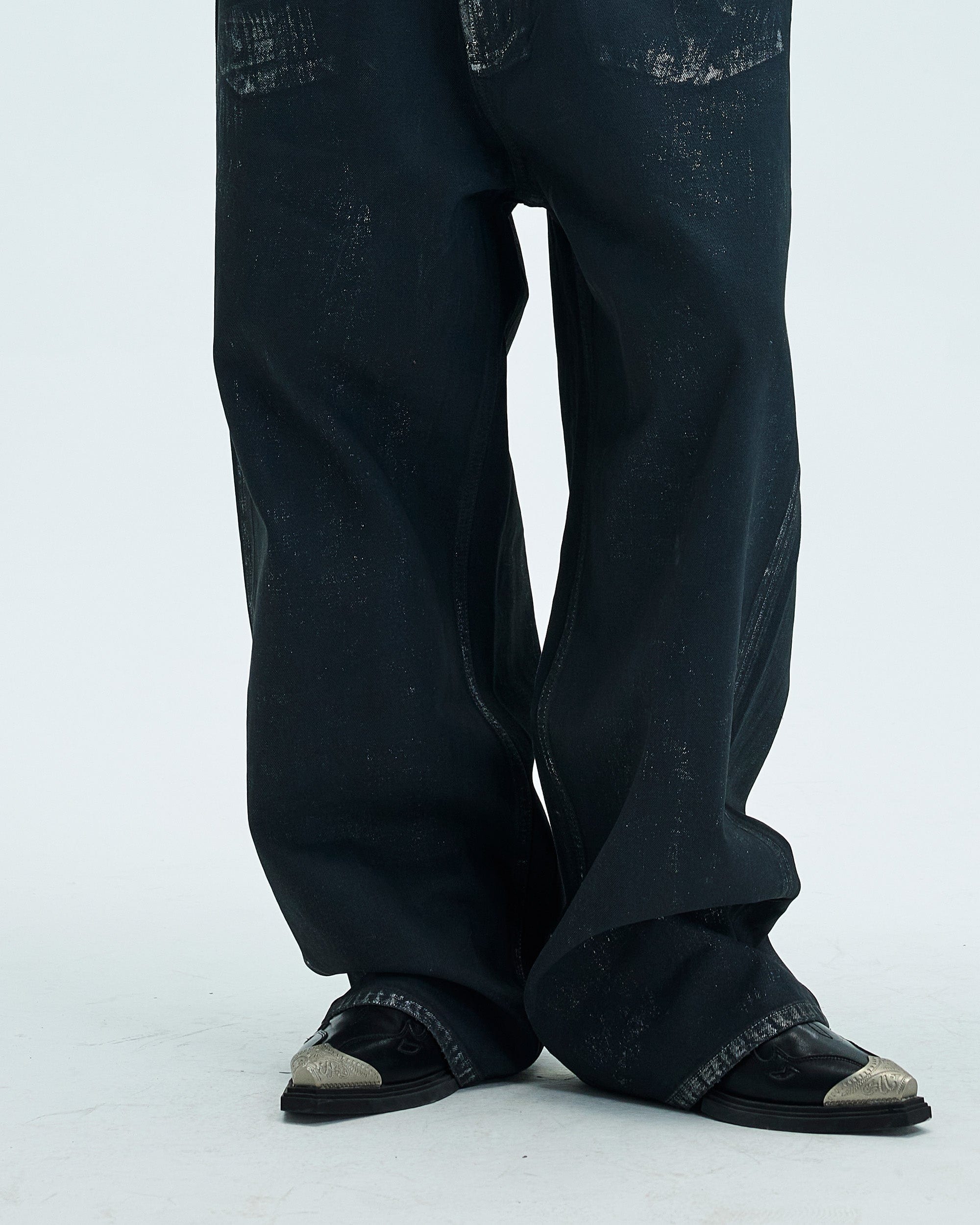 WHISTLEHUNTER Aged Waxed Pockets Jeans, premium urban and streetwear designers apparel on PROJECTISR.com, WHISTLEHUNTER