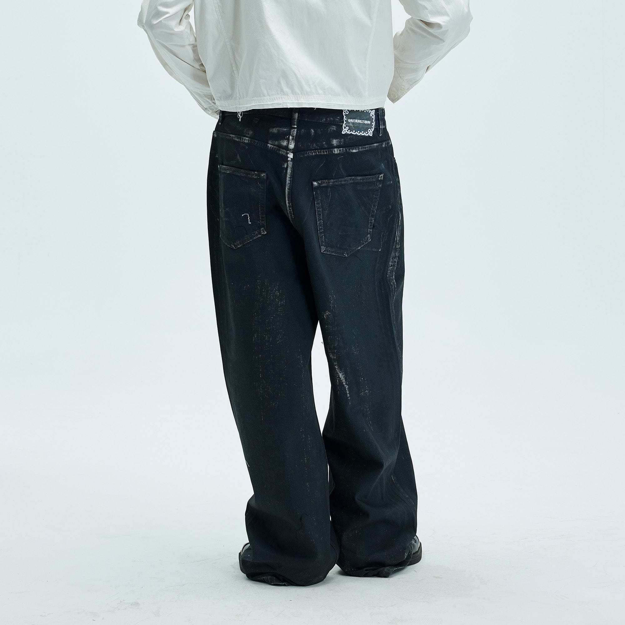 WHISTLEHUNTER Aged Waxed Pockets Jeans, premium urban and streetwear designers apparel on PROJECTISR.com, WHISTLEHUNTER