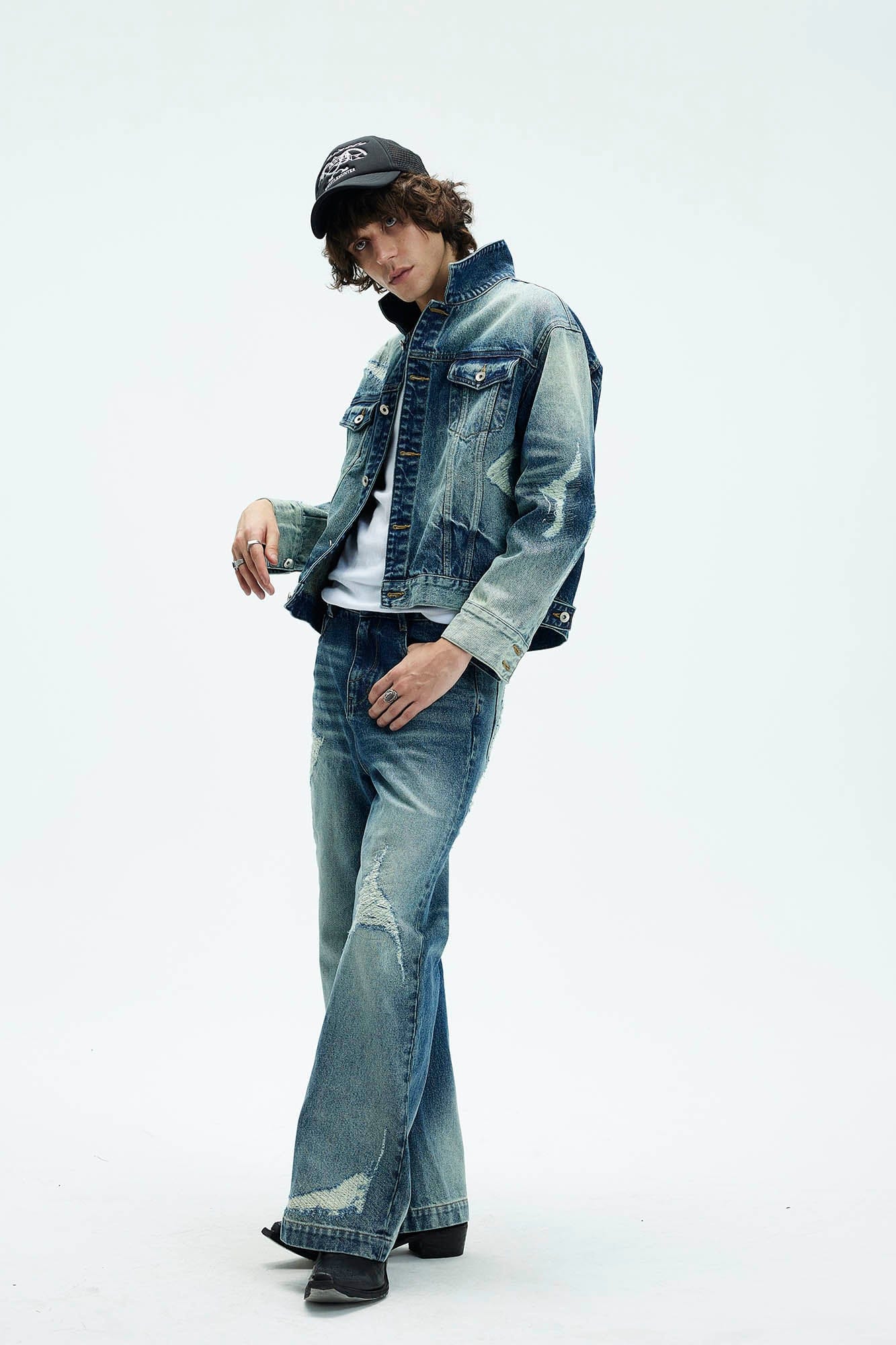 WHISTLEHUNTER Classic Distressed Ripped Denim Jacket, premium urban and streetwear designers apparel on PROJECTISR.com, WHISTLEHUNTER