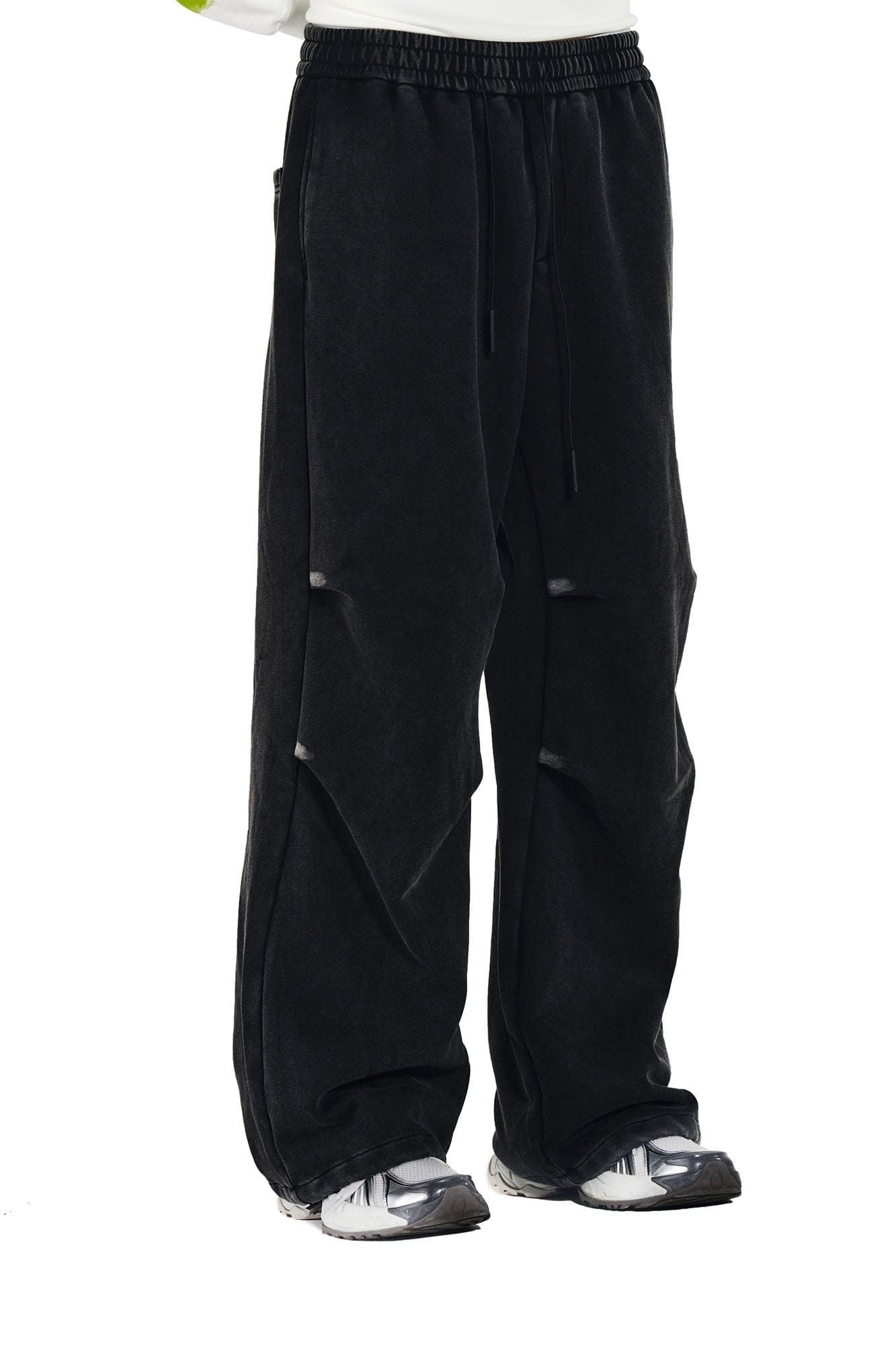 OVERLAPS Crinkled Oversized Parachute Sweatpants, premium urban and streetwear designers apparel on PROJECTISR.com, OVERLAPS
