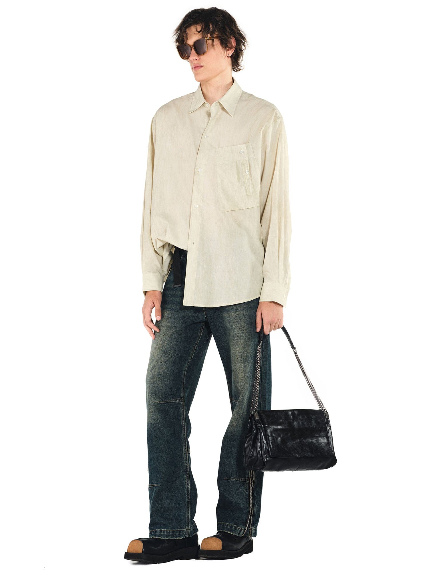 OVERLAPS Essential Crinkled Pocket Shirt, premium urban and streetwear designers apparel on PROJECTISR.com, OVERLAPS