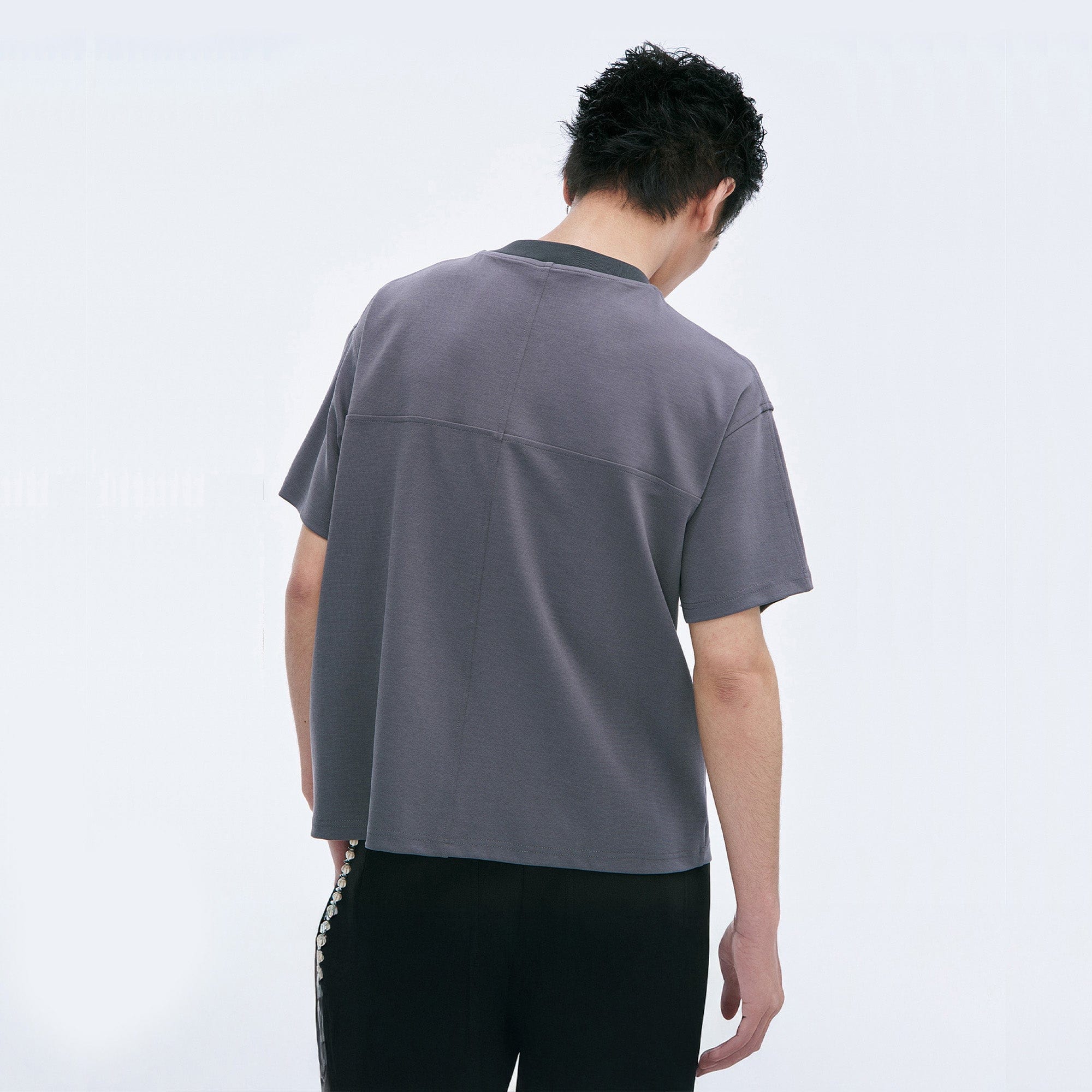 CATSSTAC Cross Spliced Dual-Zip T-Shirt, premium urban and streetwear designers apparel on PROJECTISR.com, CATSSTAC