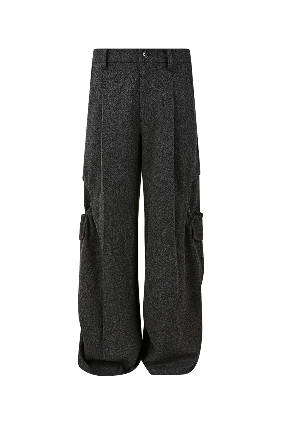 KREATE Drawstring Wool-Blend Wide-Leg Trousers