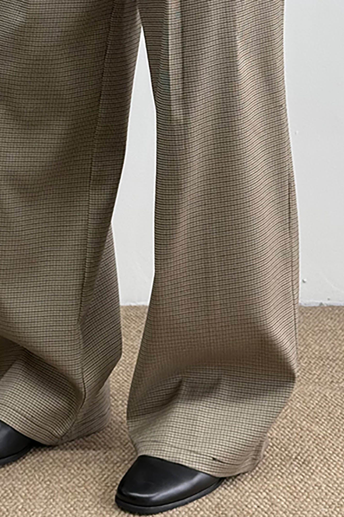 KREATE Mini Houndstooth Pleated Trousers, premium urban and streetwear designers apparel on PROJECTISR.com, KREATE
