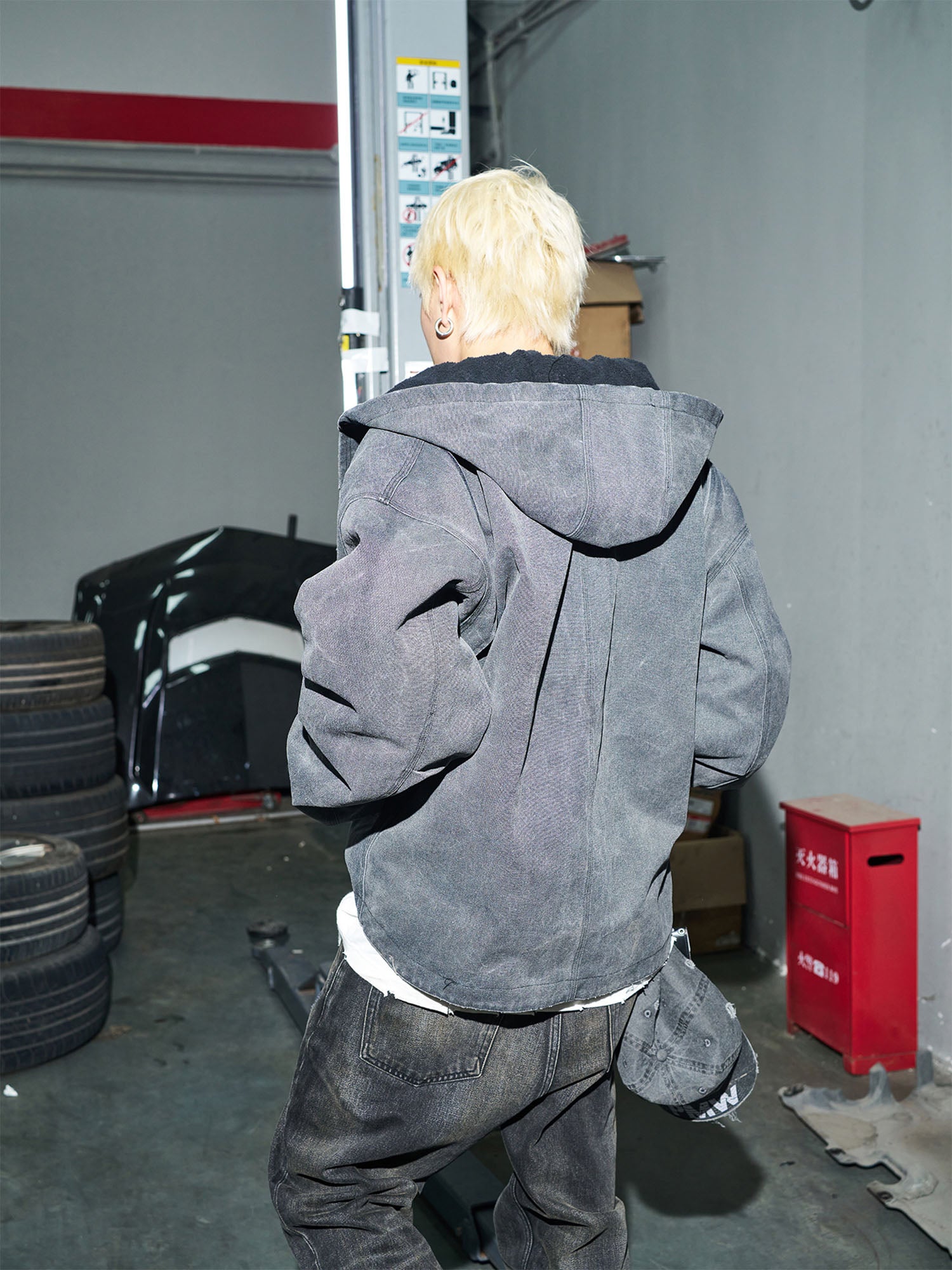 PMW Distressed Oversized Puffer Jacket