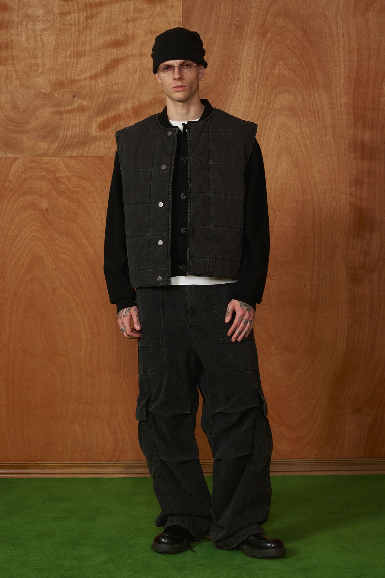 PMW Multi-Pocket Washed Cargo Jeans