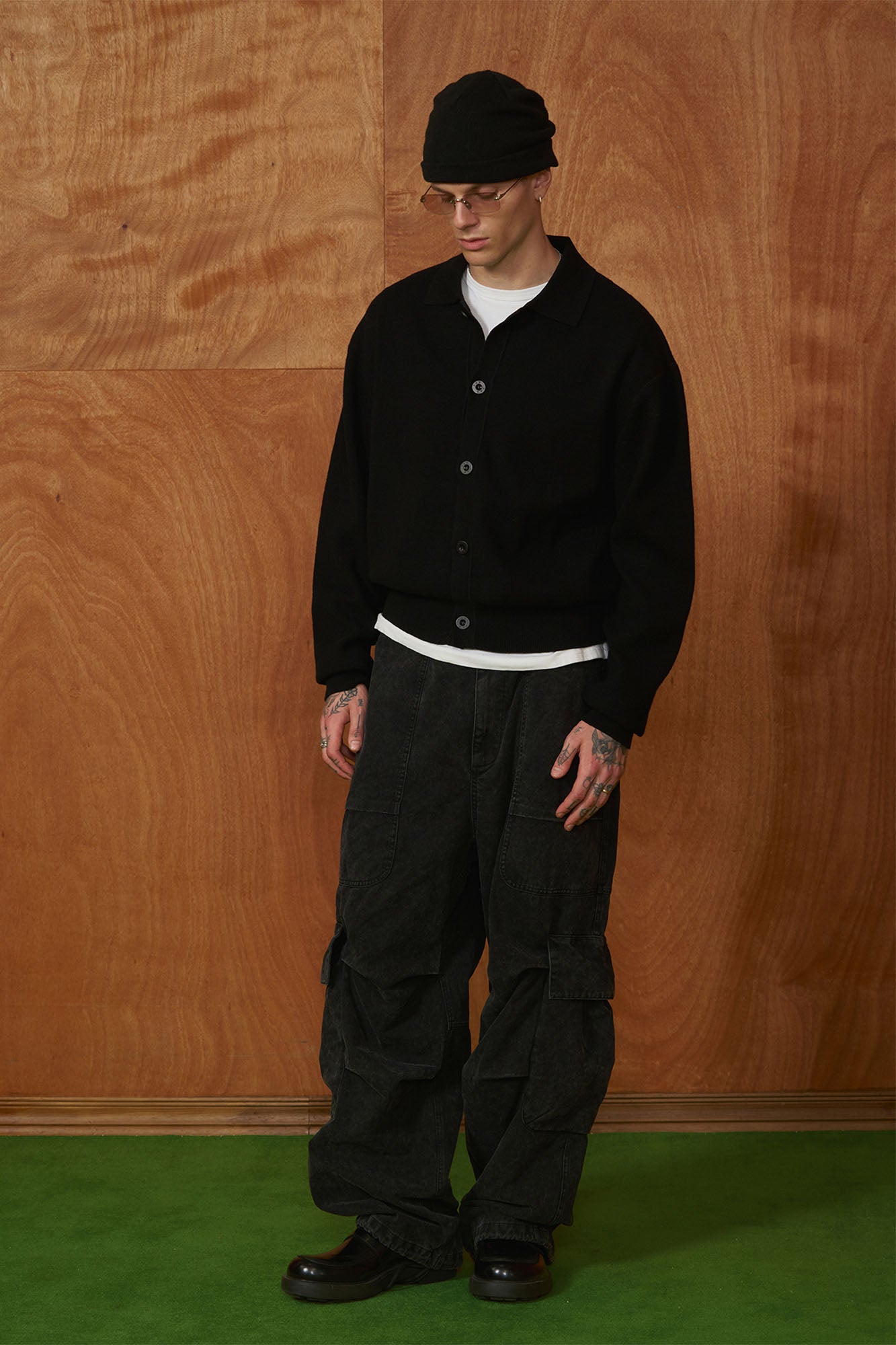 PMW Multi-Pocket Washed Cargo Jeans