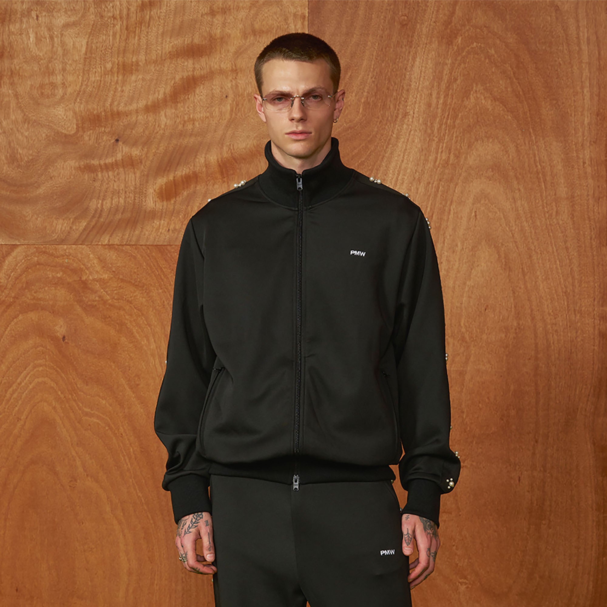 PMW Pearl-Embellished Track Jacket