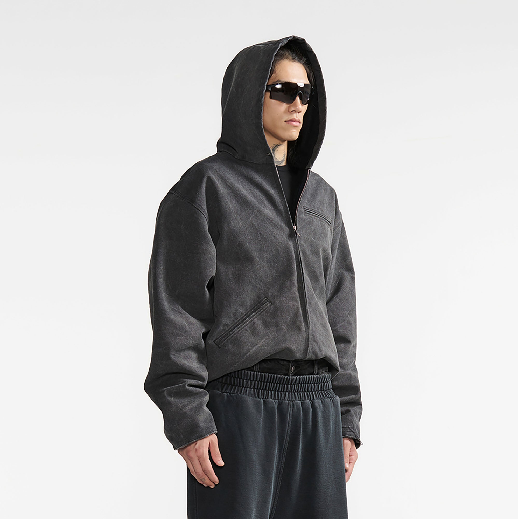 PMW Distressed Oversized Puffer Jacket