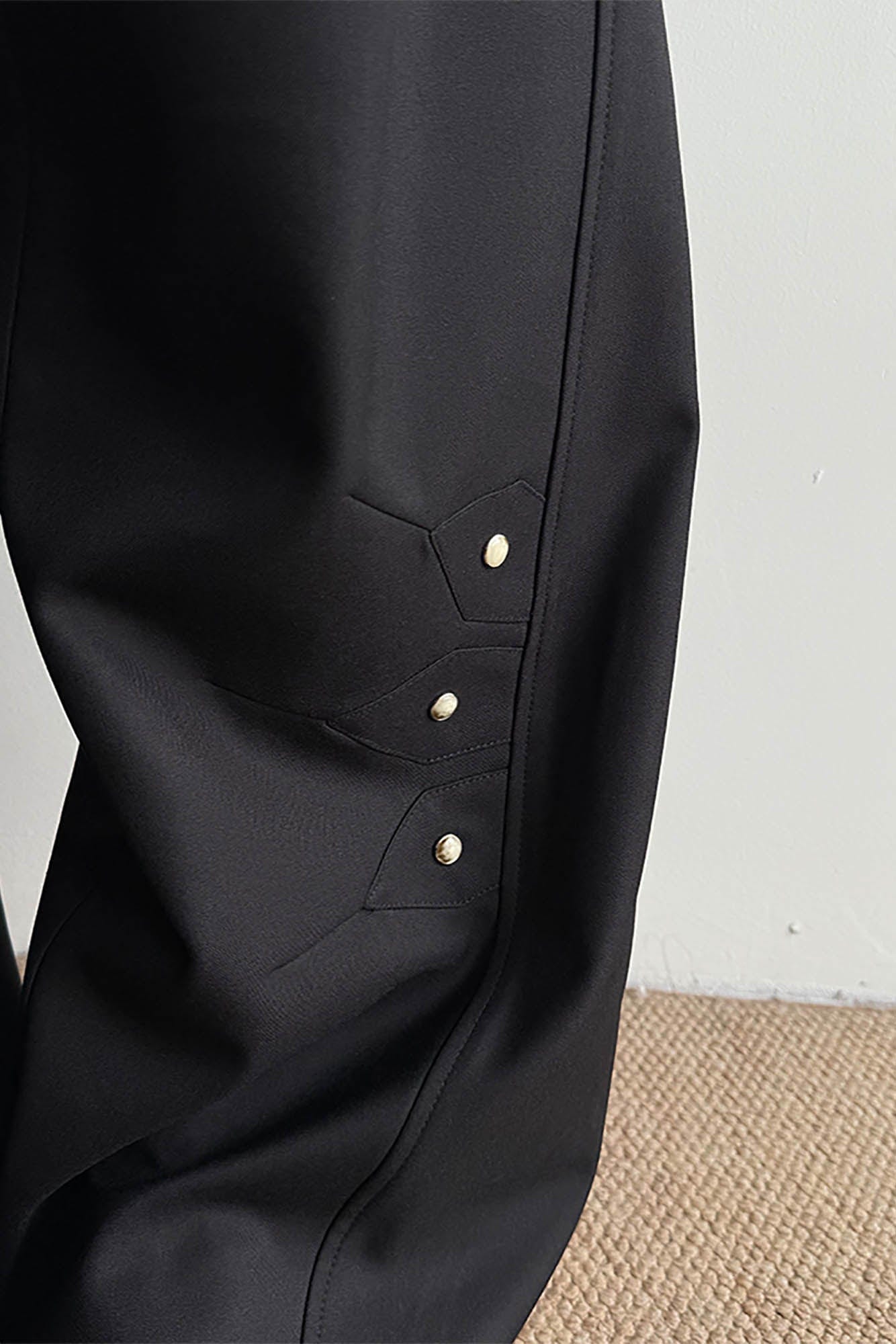 KREATE Petal Buttoned Wide-Leg Trousers, premium urban and streetwear designers apparel on PROJECTISR.com, KREATE