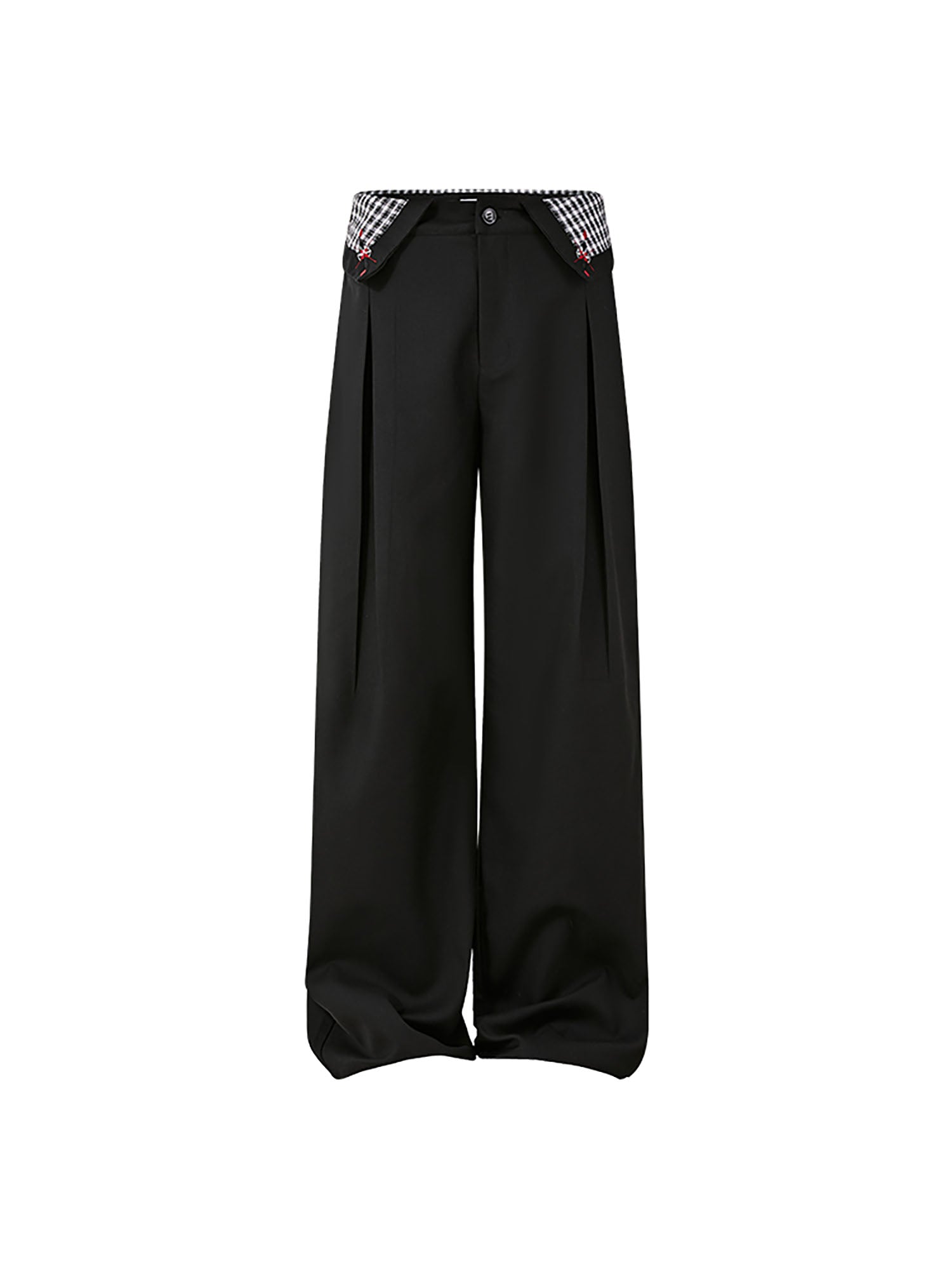 KREATE Folded Check Waistband Pleated Trousers, premium urban and streetwear designers apparel on PROJECTISR.com, KREATE