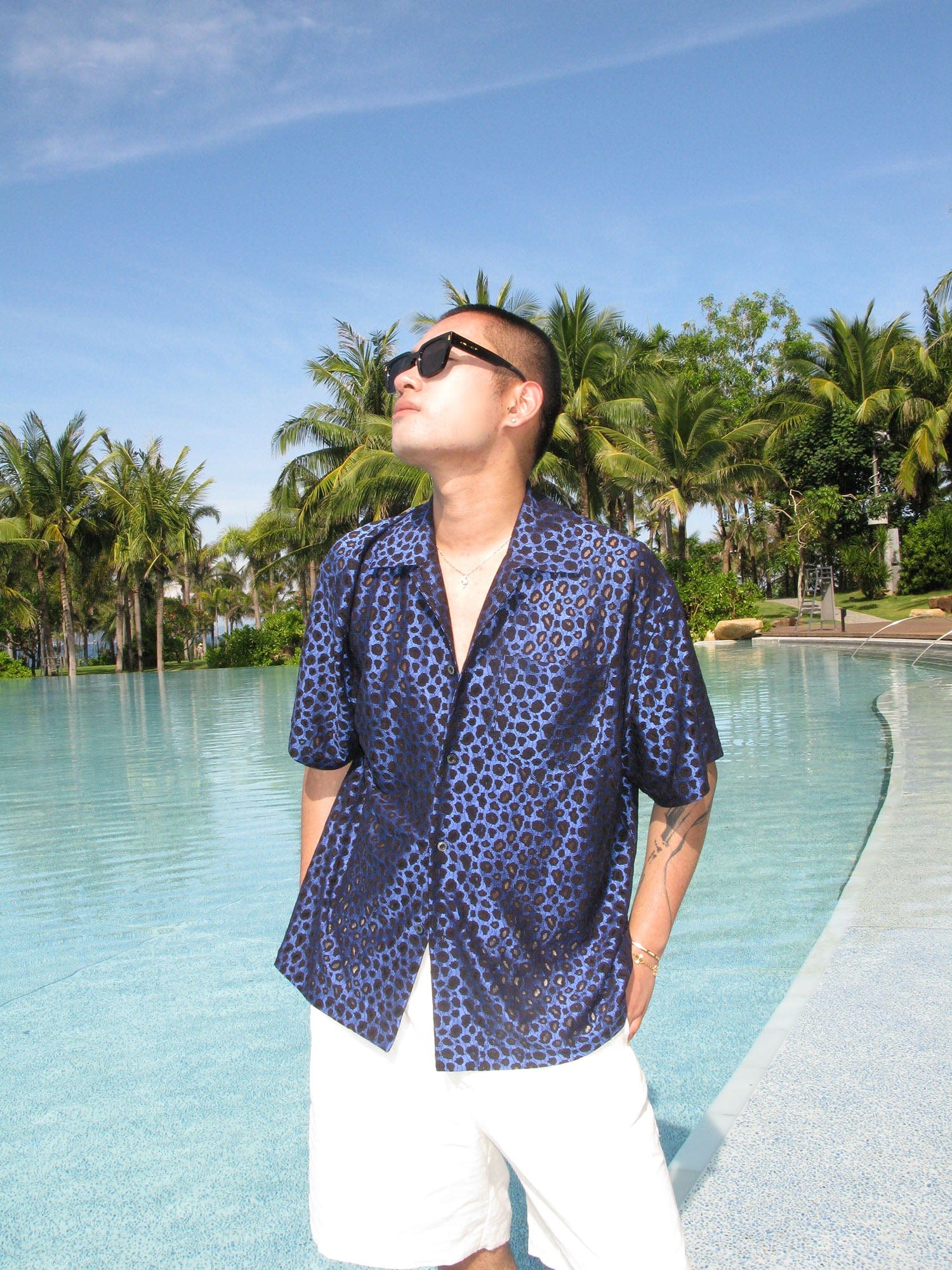 SOURPLUM Leopard Satin Half Shirt, premium urban and streetwear designers apparel on PROJECTISR.com, SOURPLUM