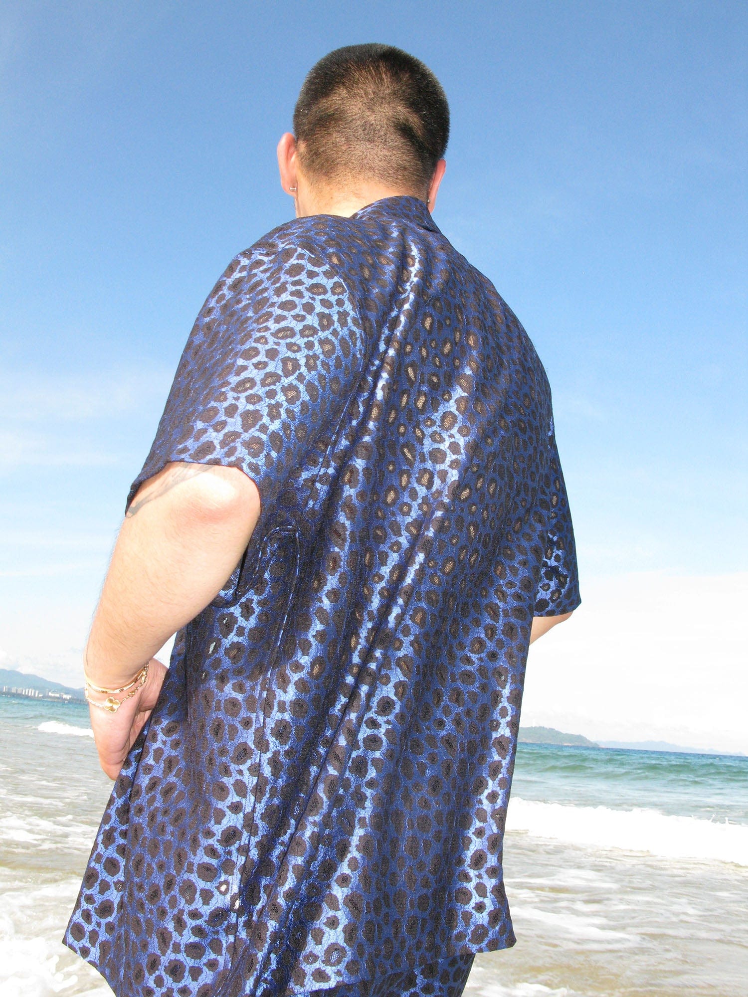 SOURPLUM Leopard Satin Half Shirt, premium urban and streetwear designers apparel on PROJECTISR.com, SOURPLUM