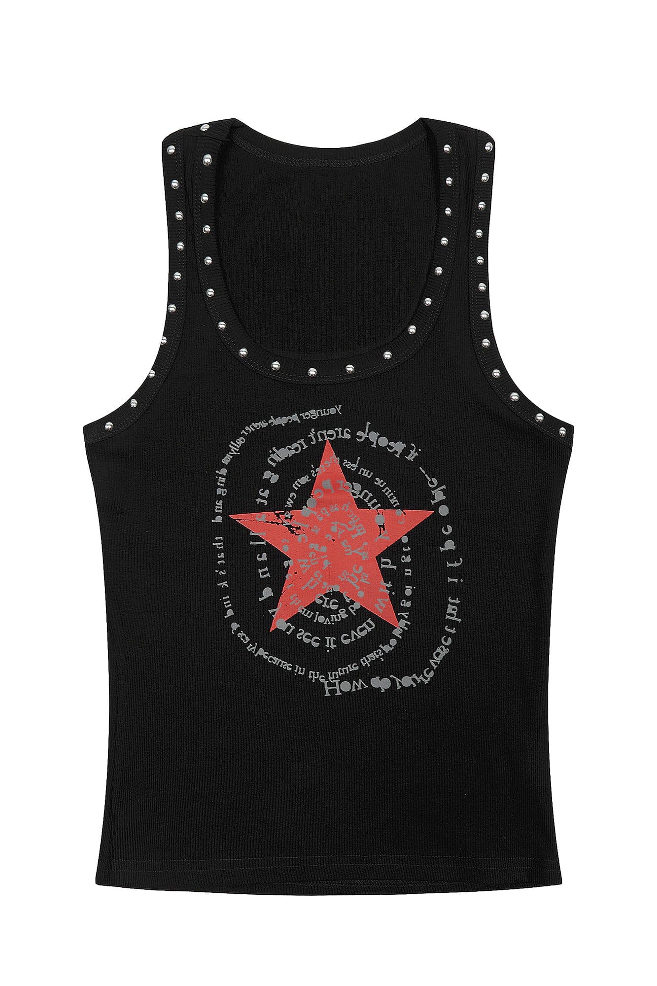 CLP Star Graphic Ribbed Tank Top
