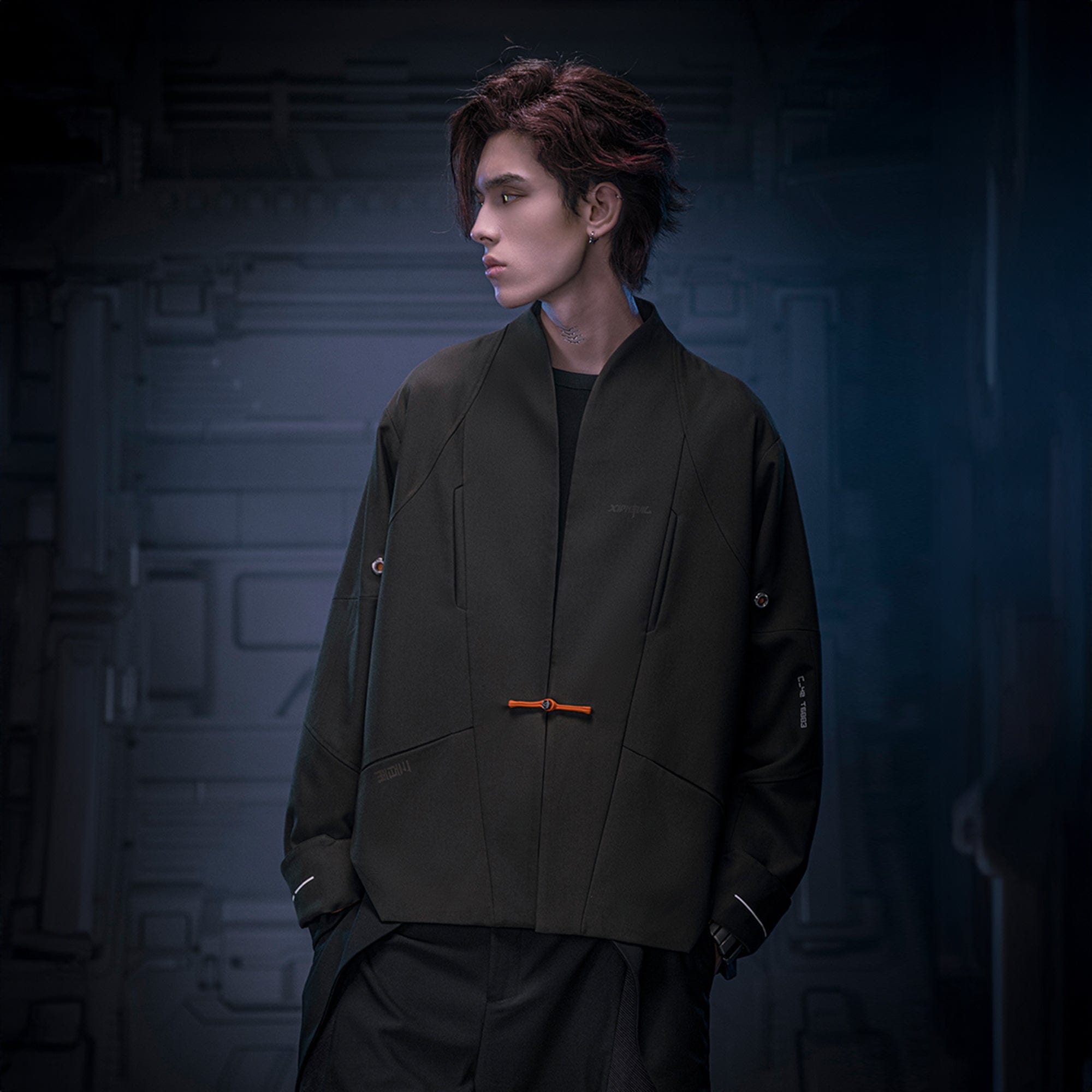 XIPHEVIL Deconstructed Utility Daoist Robe Black, premium urban and streetwear designers apparel on PROJECTISR.com, XIPHEVIL