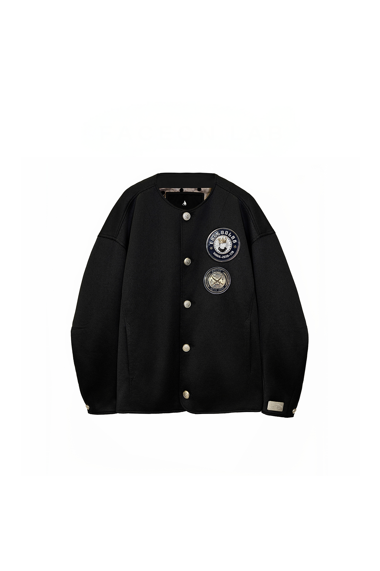 FACEONLAB Essential Badge Crewneck Jacket