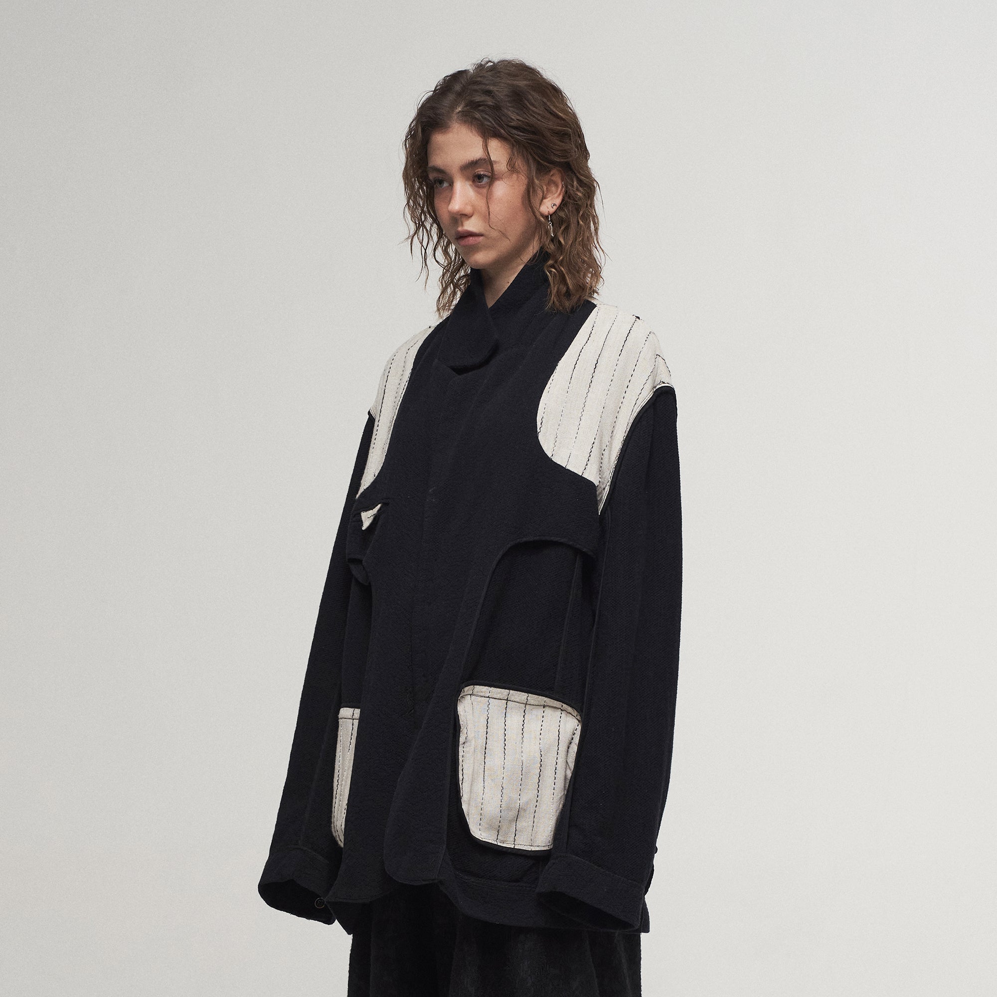 ILNya Nieternite Nifutur Reversible Contrast Stripe Paneled Jacket