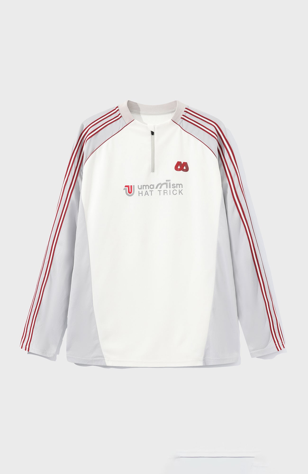 UMAMIISM Quick-Dry Striped Raglan Zip-Up Tee, premium urban and streetwear designers apparel on PROJECTISR.com, UMAMIISM