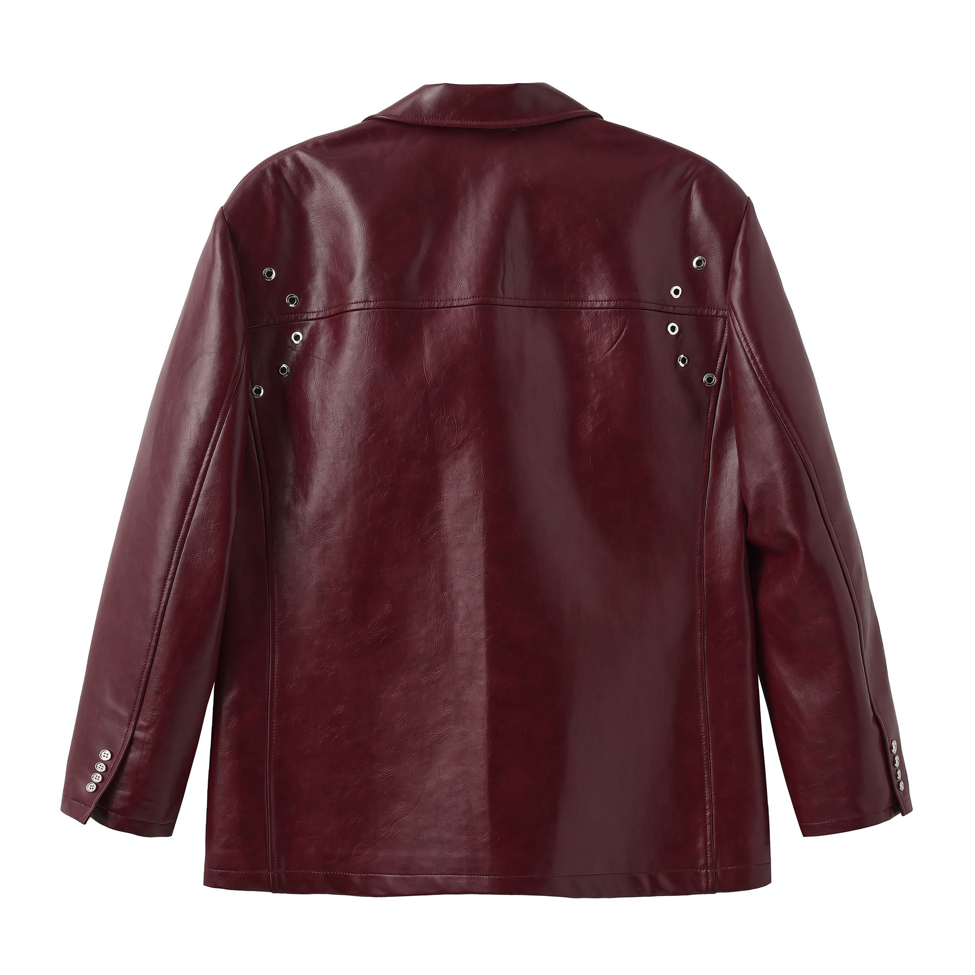 ORAL UTOPIA Glossy PU Blazer Ancora Red, premium urban and streetwear designers apparel on PROJECTISR.com, ORAL UTOPIA