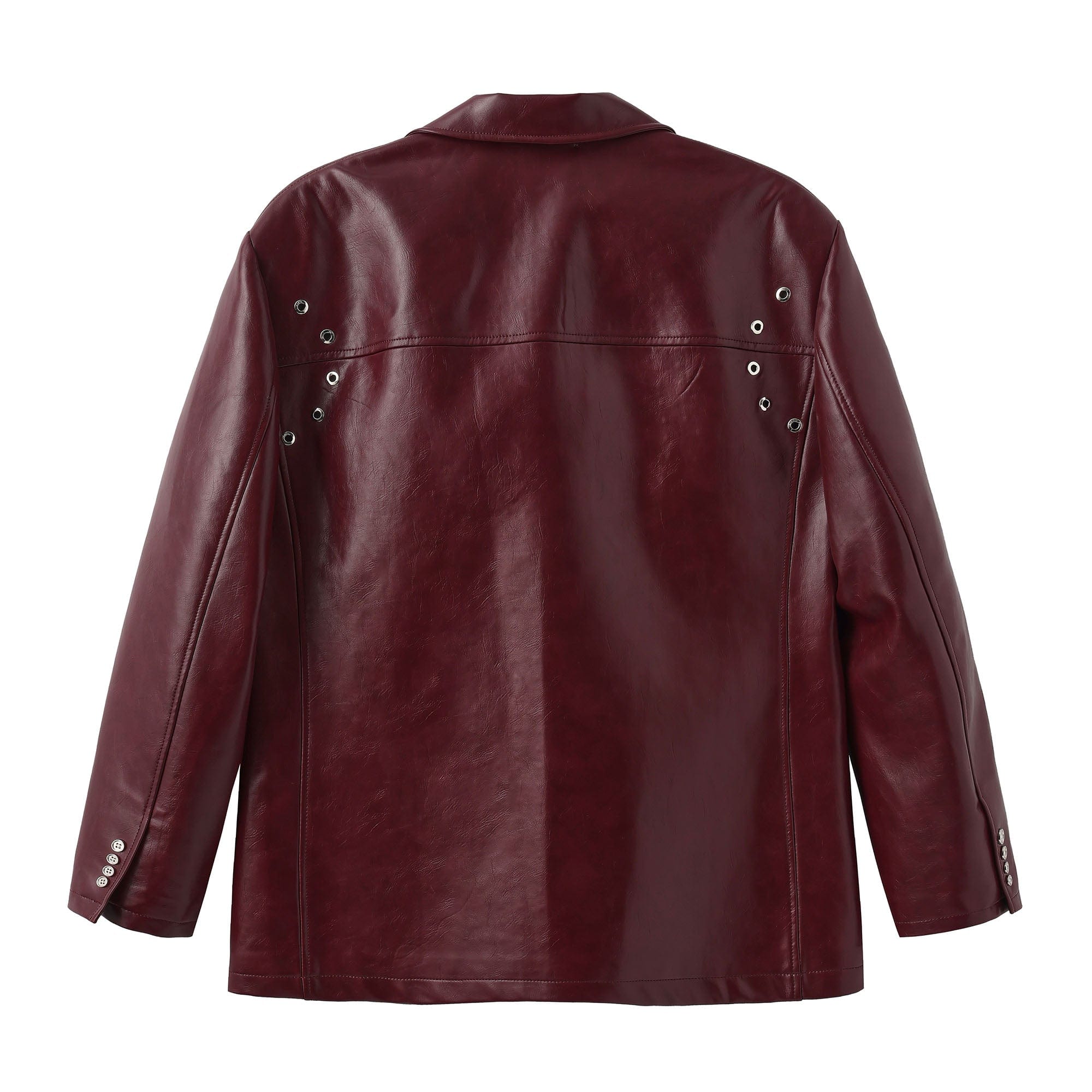 ORAL UTOPIA Glossy PU Blazer Ancora Red, premium urban and streetwear designers apparel on PROJECTISR.com, ORAL UTOPIA