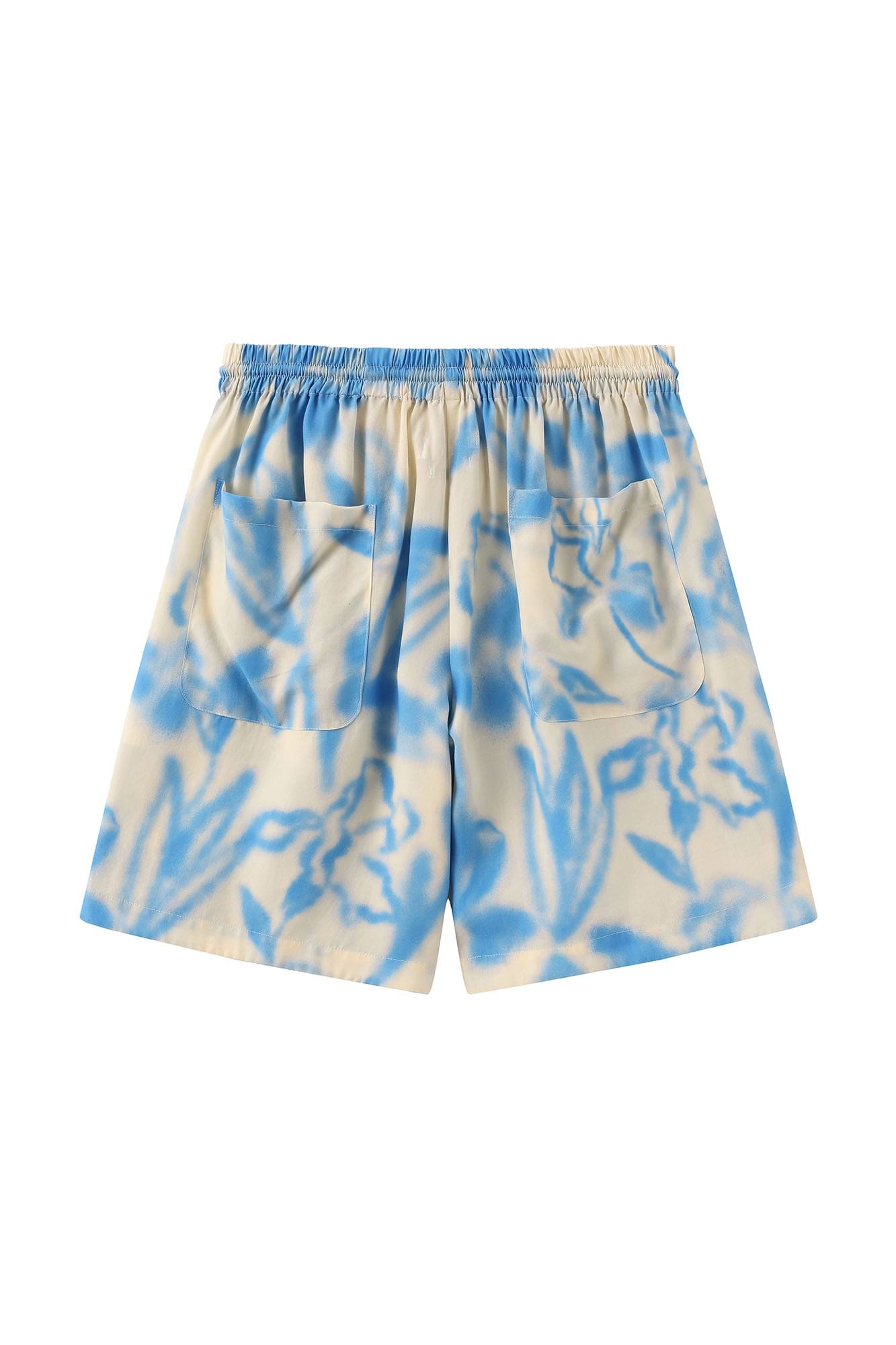 ORAL UTOPIA Airbrushed Floral Tencel Drawstring Shorts, premium urban and streetwear designers apparel on PROJECTISR.com, ORAL UTOPIA