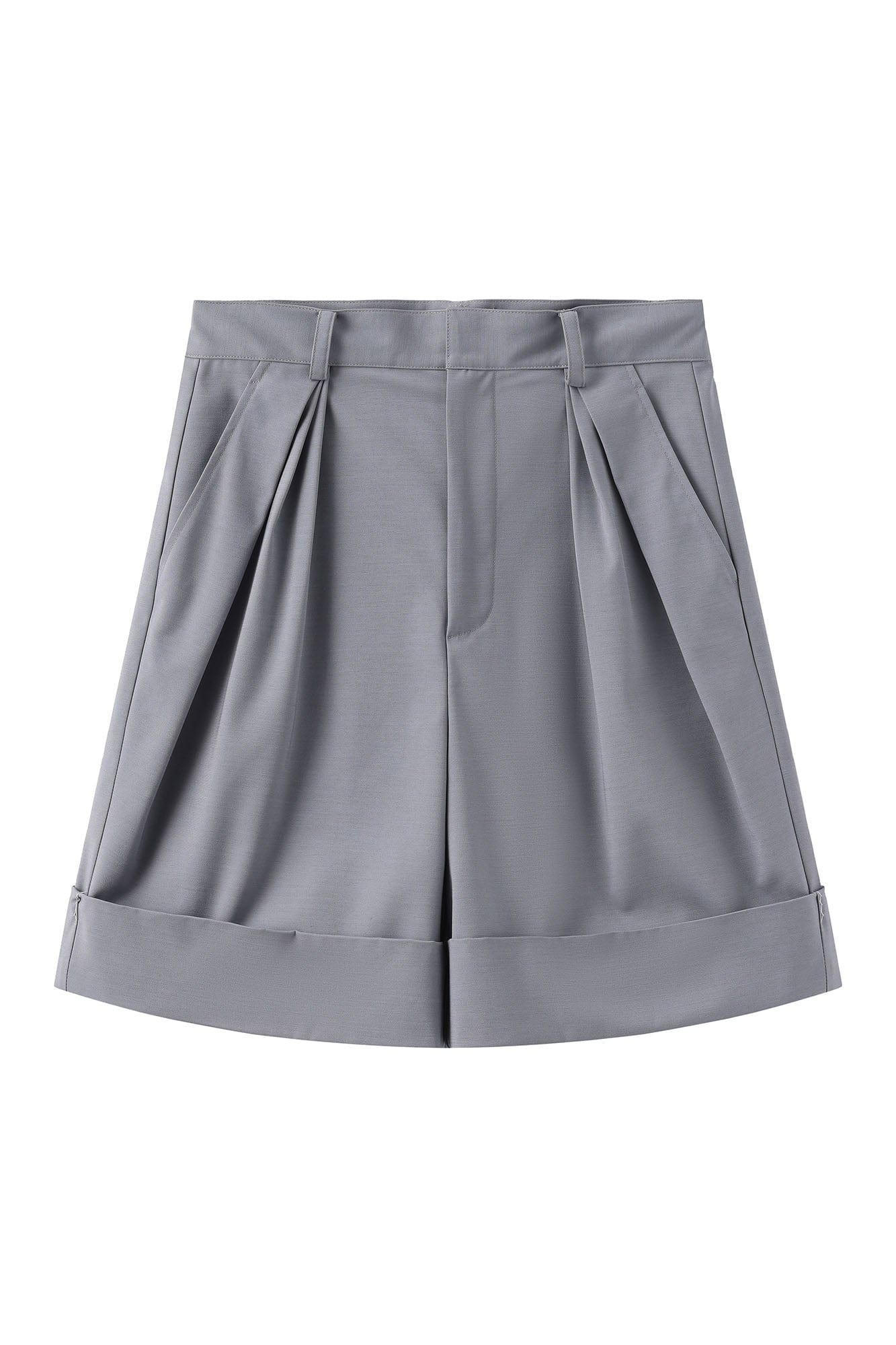 ORAL UTOPIA Essential Pleated Acetate Cuffed Shorts, premium urban and streetwear designers apparel on PROJECTISR.com, ORAL UTOPIA