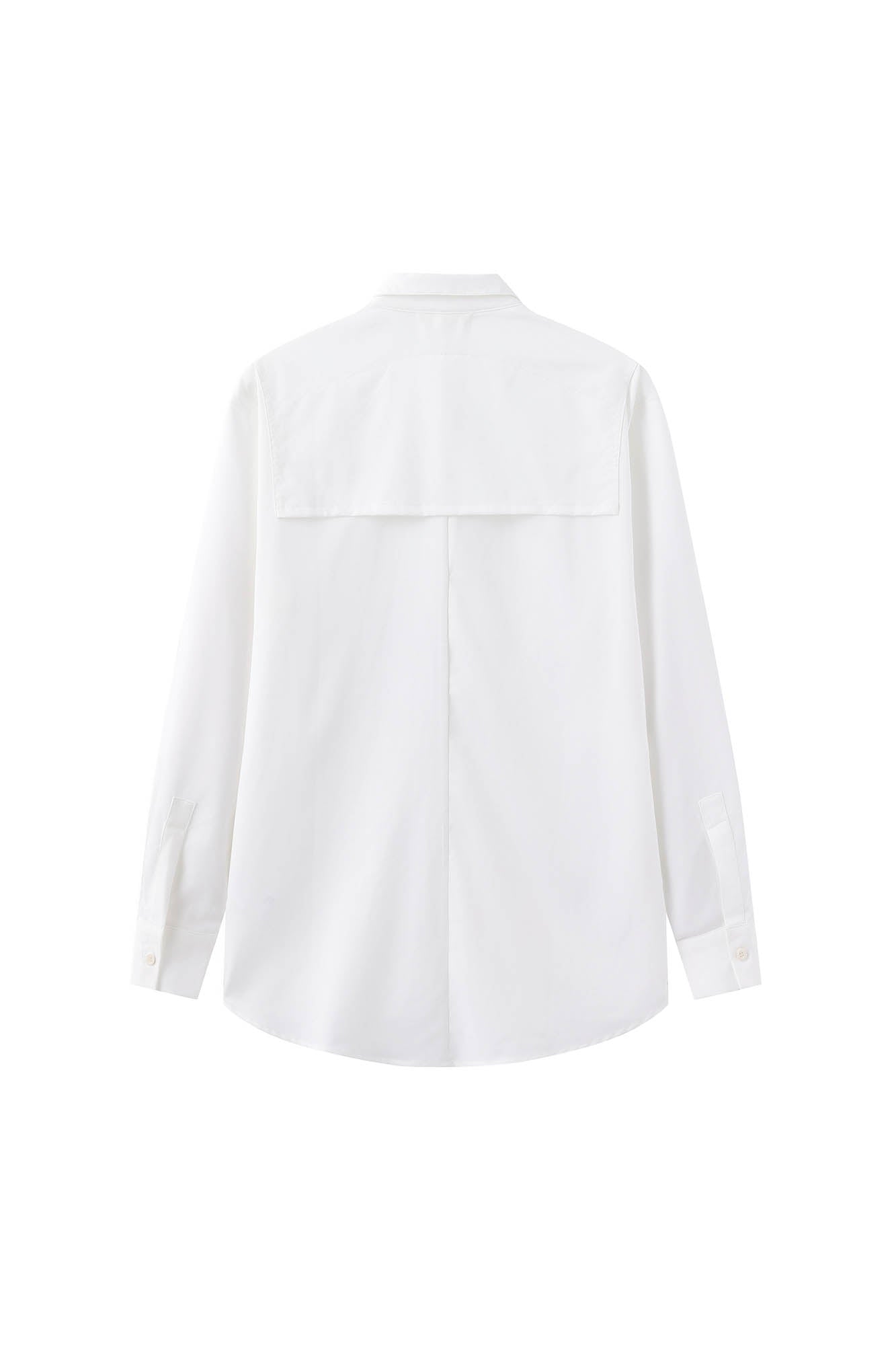 MOITIEDEPETALE Asymmetrical Panel Bamboo Fiber Shirt
