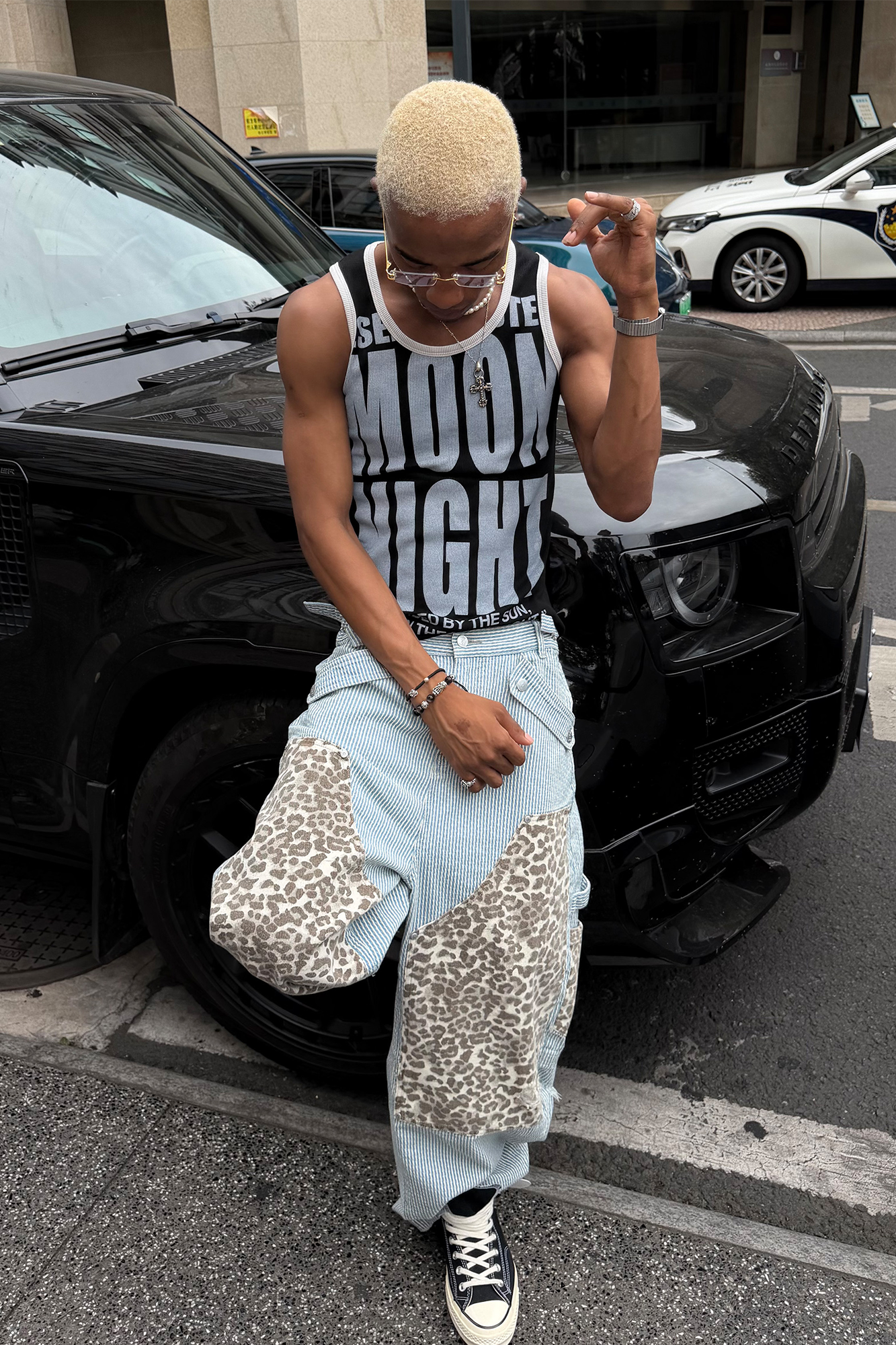 STEEPC Slogan Letter Graphic Ribbed Slim Tank Top