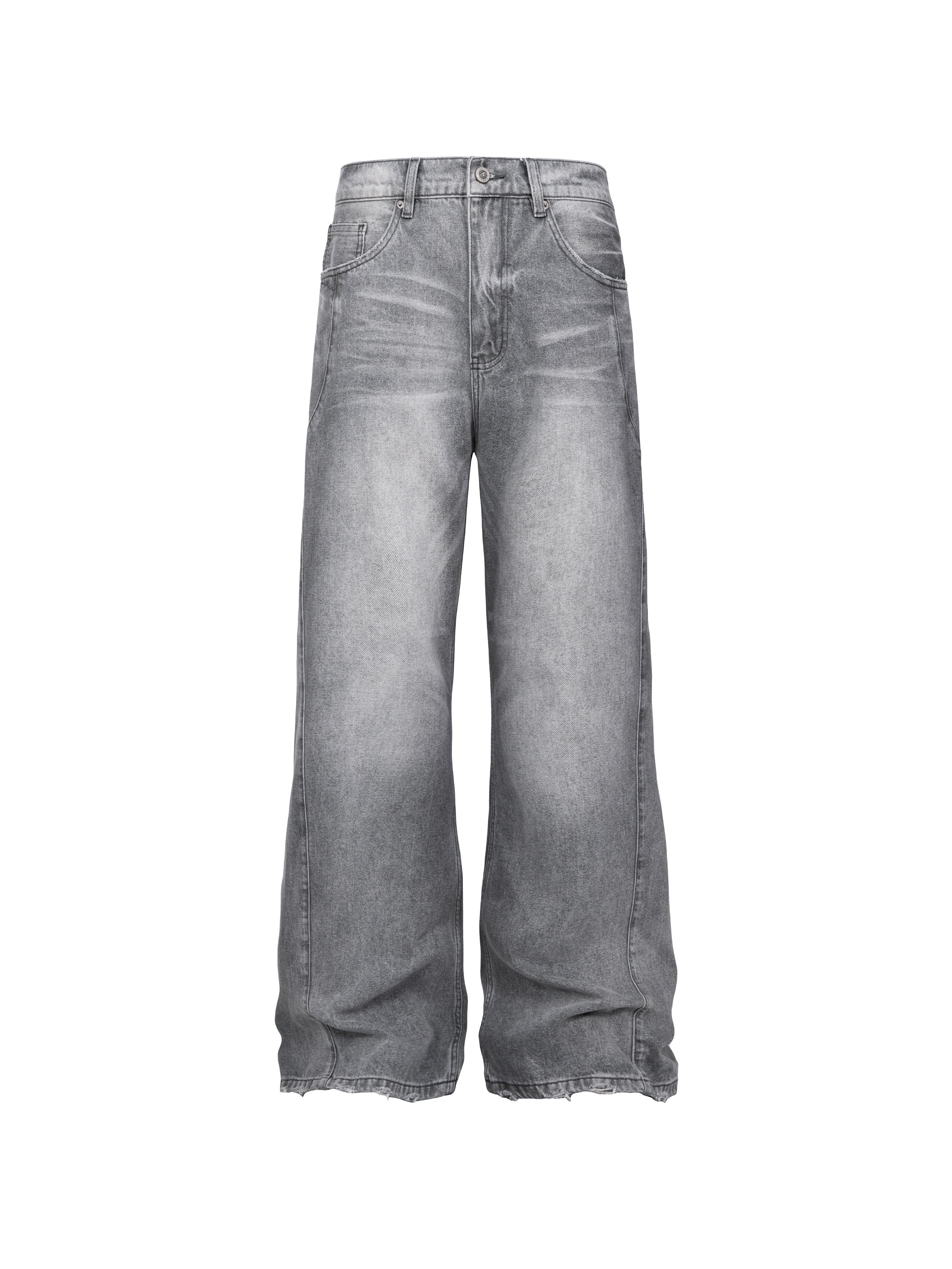 CATSSTAC Retro Mist-Washed Straight-Leg Jeans
