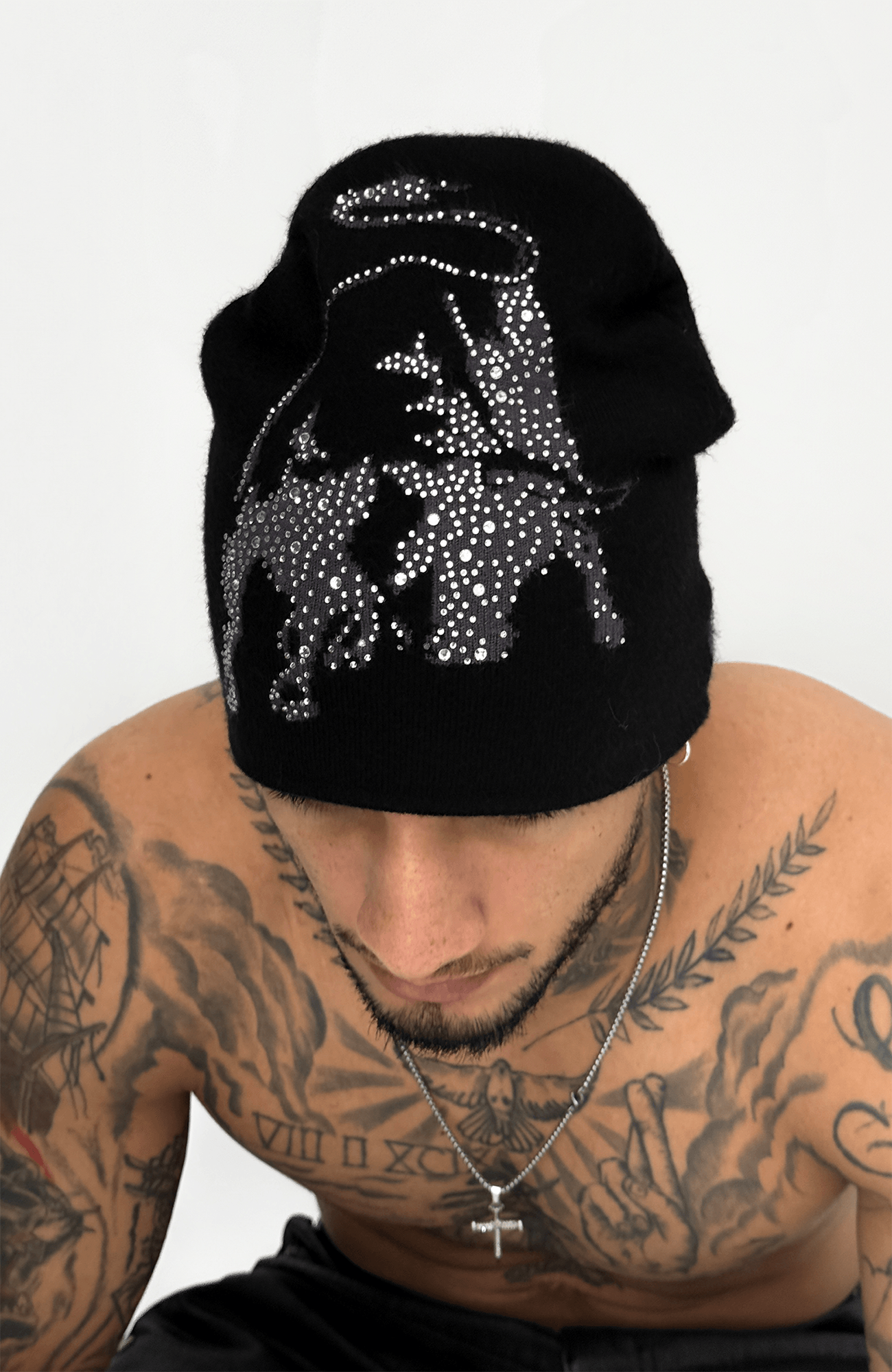 TECNINEGROUP Jacquard Diamond Knit Beanie