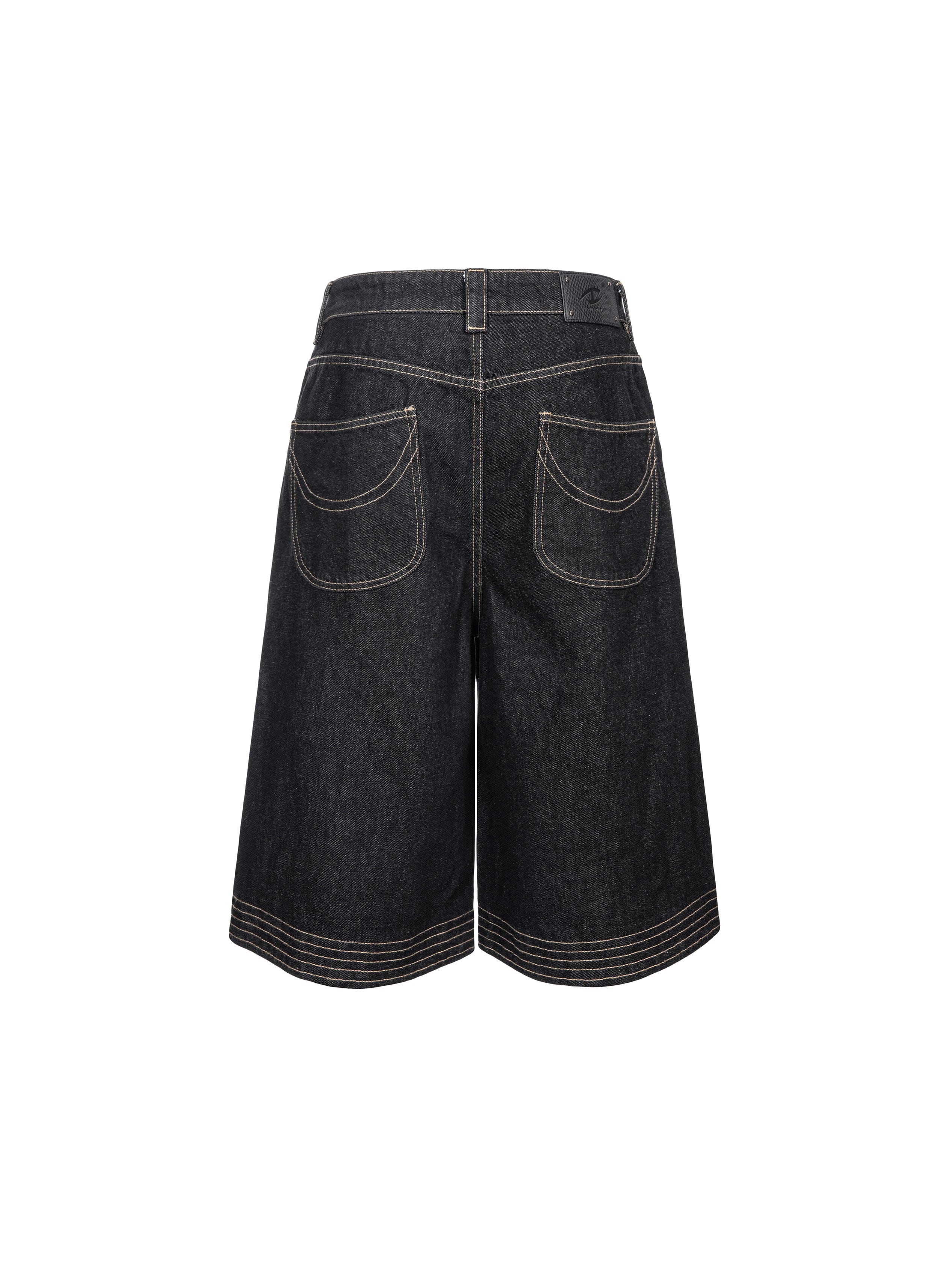 CATSSTAC Contrast Stitch Middle Spliced Raw Denim Jeans, premium urban and streetwear designers apparel on PROJECTISR.com, CATSSTAC